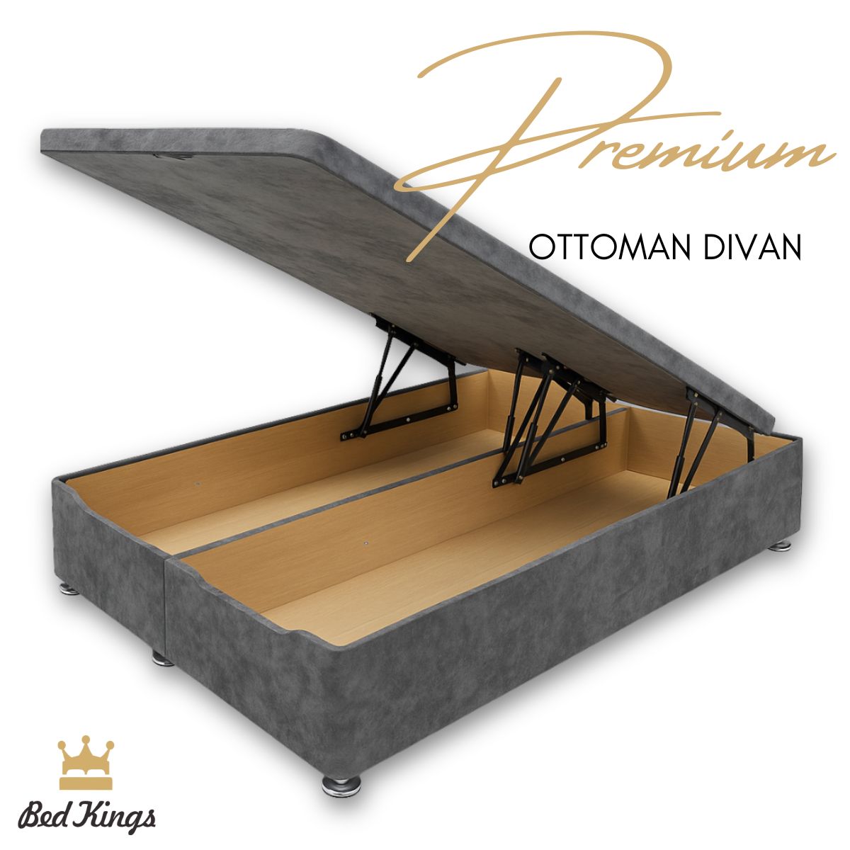 Premium Ottoman Storage Divan Base (End Lift)
