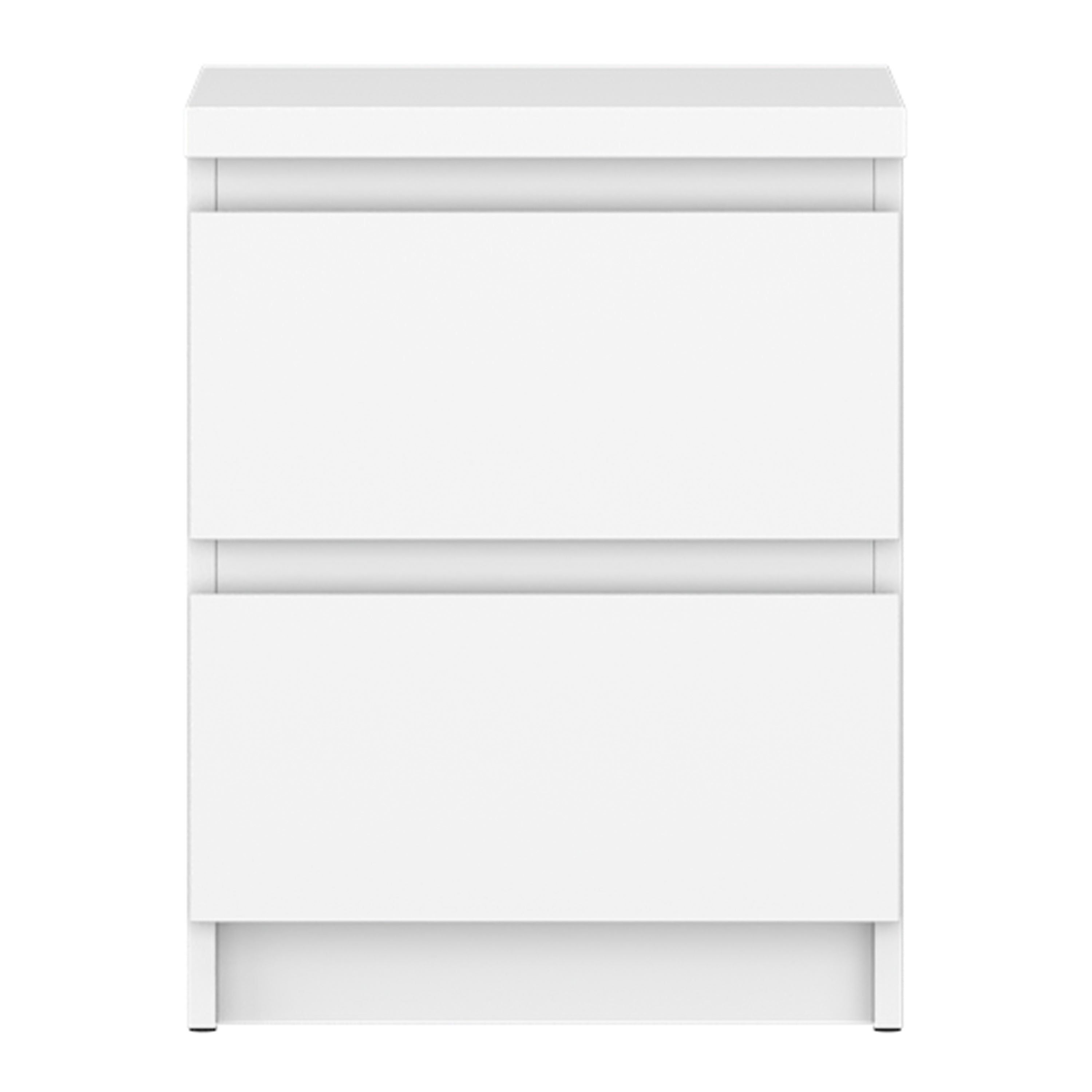 Fribo Bedside Cabinet 2 Drawer in Alpine White