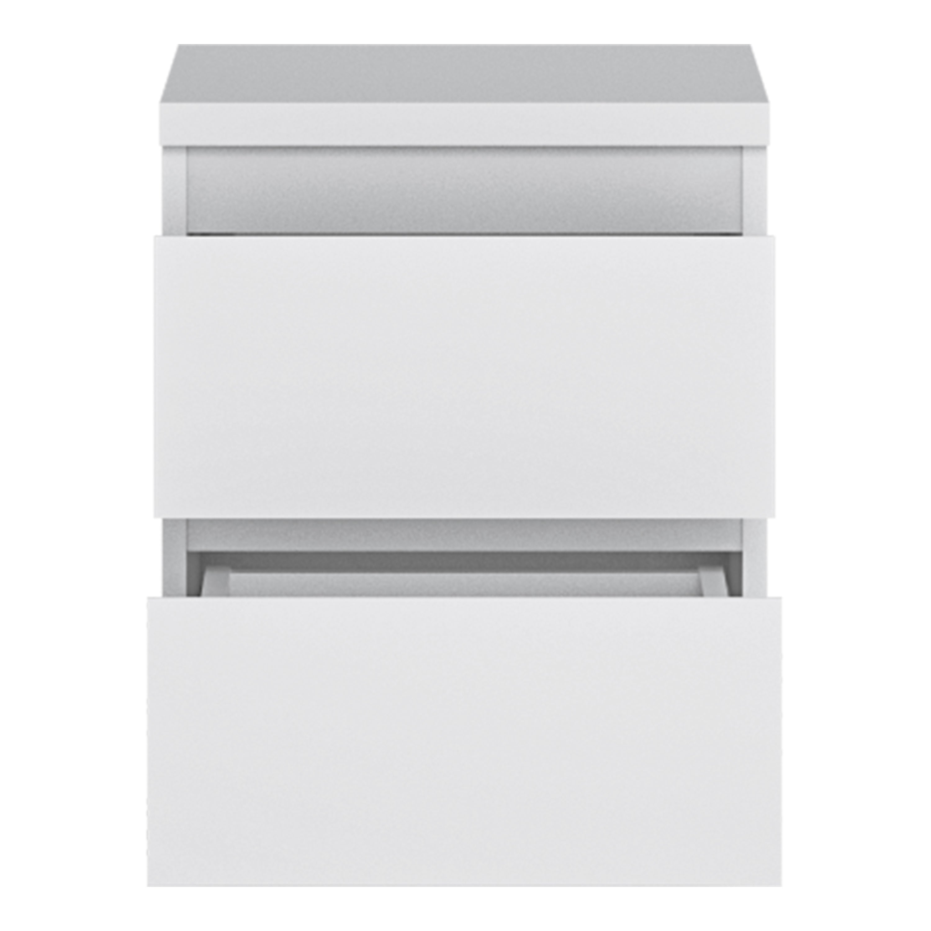 Fribo Bedside Cabinet 2 Drawer in Alpine White