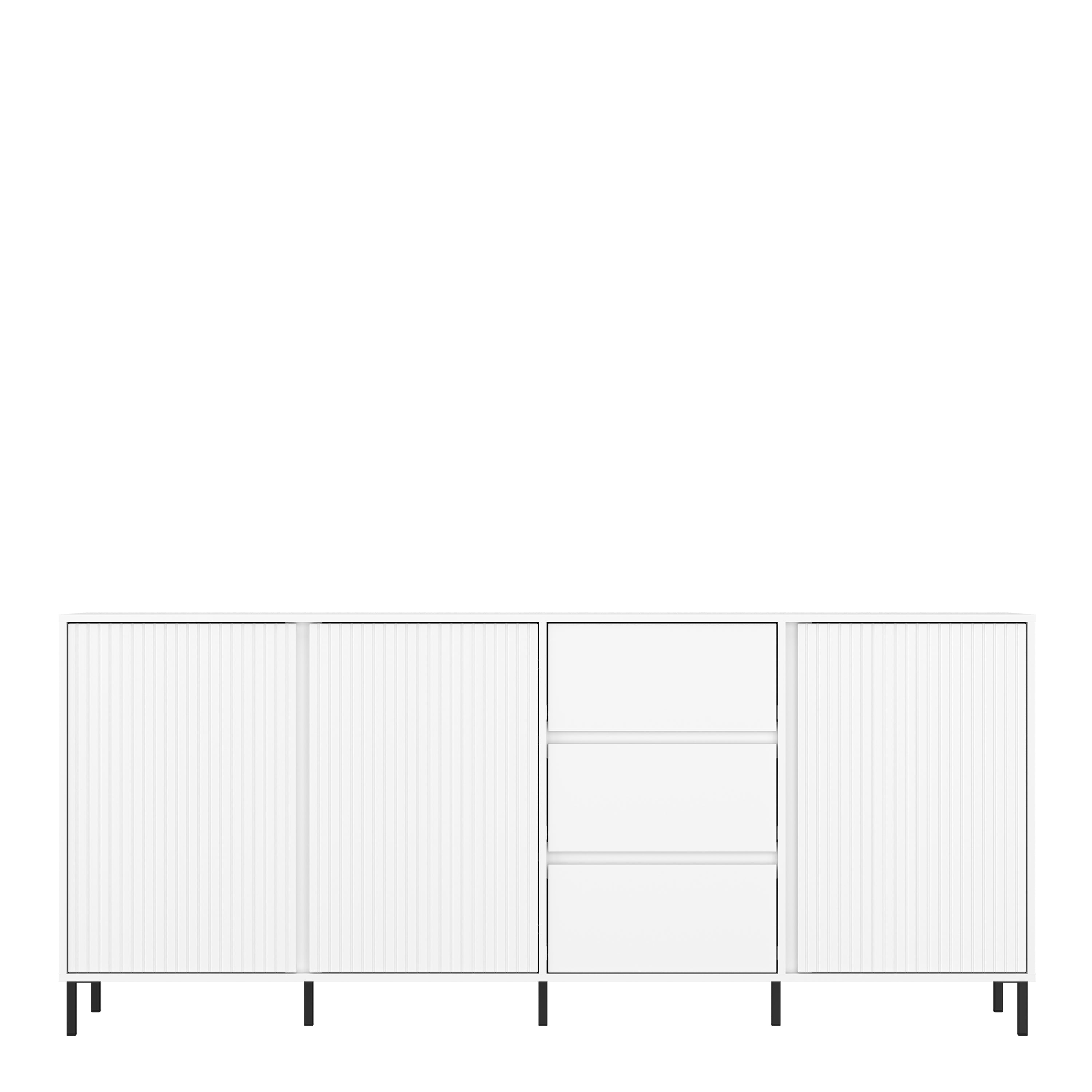 Avenale Sideboard 3 Door 3 Drawer in Alpine White High Gloss