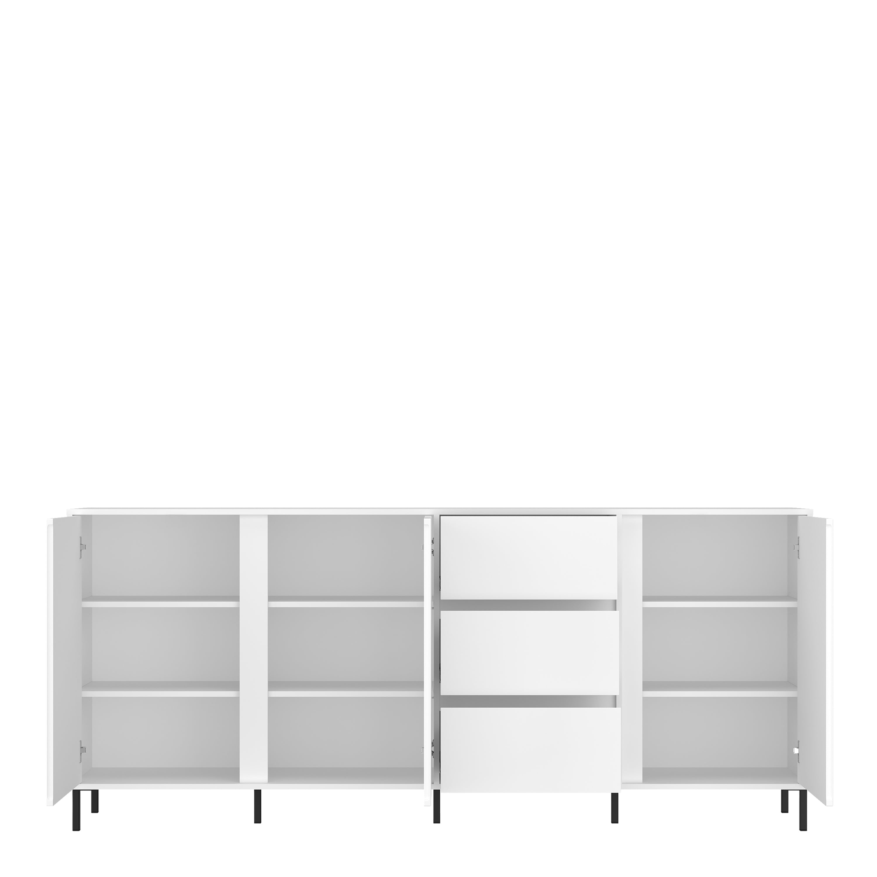 Avenale Sideboard 3 Door 3 Drawer in Alpine White High Gloss