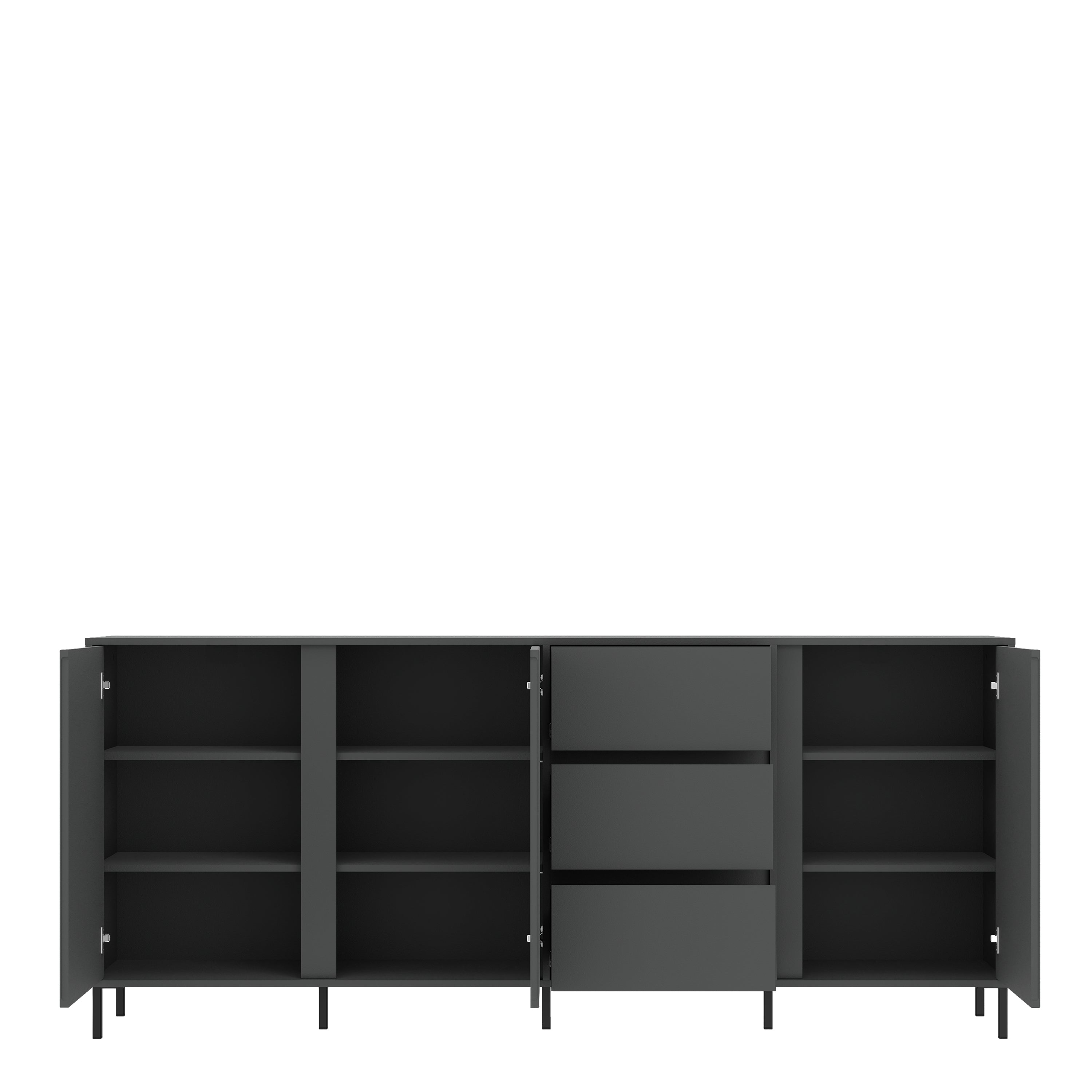 Avenale Sideboard 3 Door 3 Drawer in Anthracite