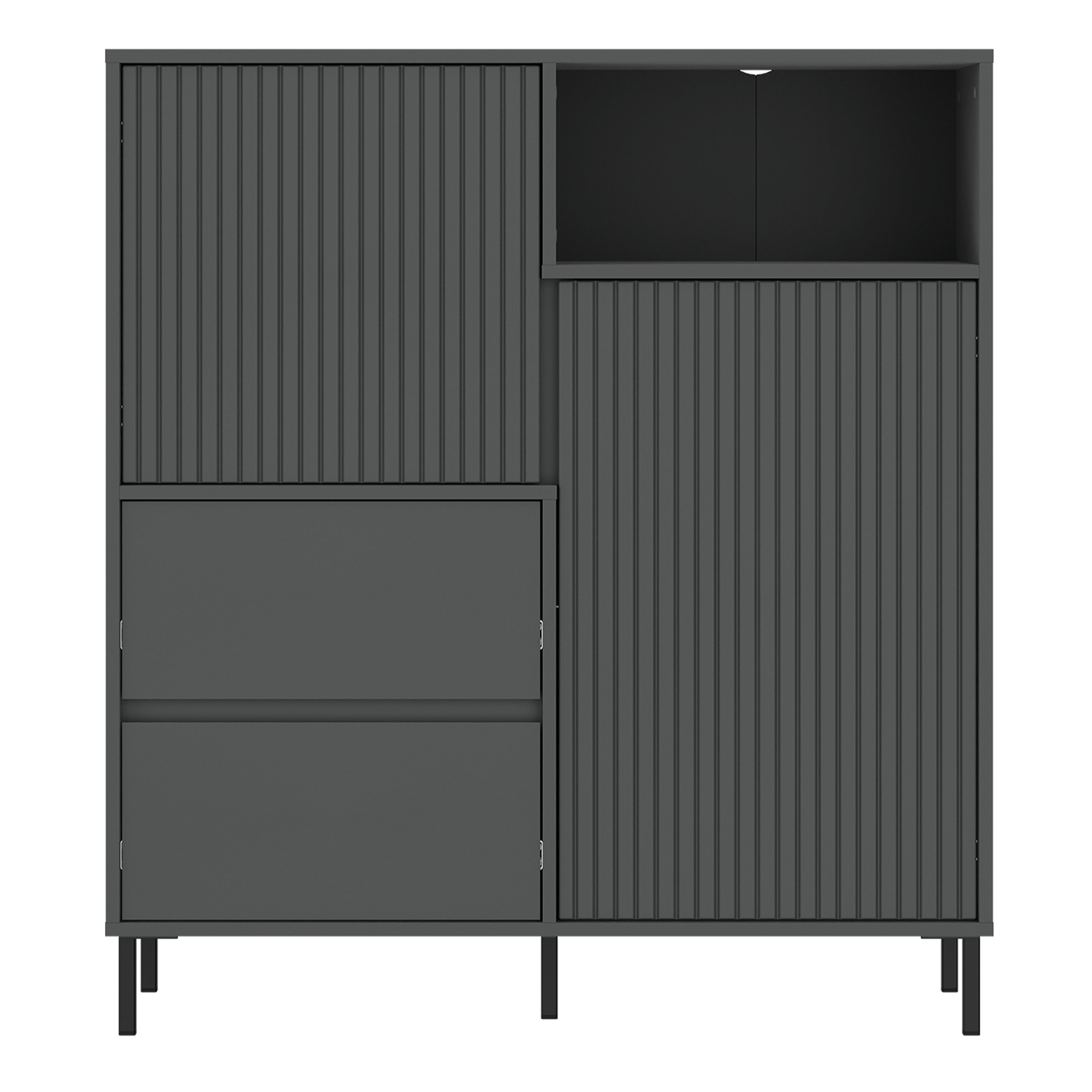 Avenale Sideboard 2 Door 2 Drawer in Anthracite