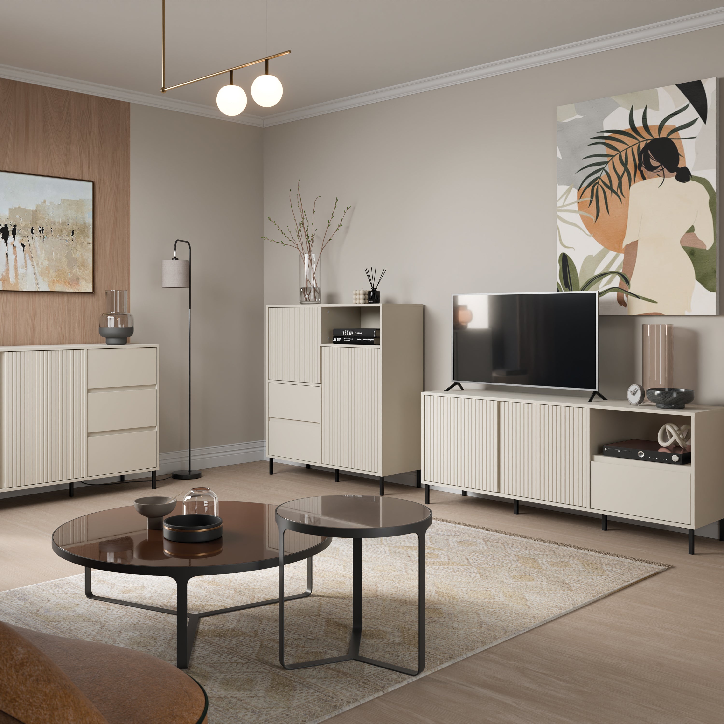 Avenale Sideboard 2 Door 2 Drawer in Cashmere