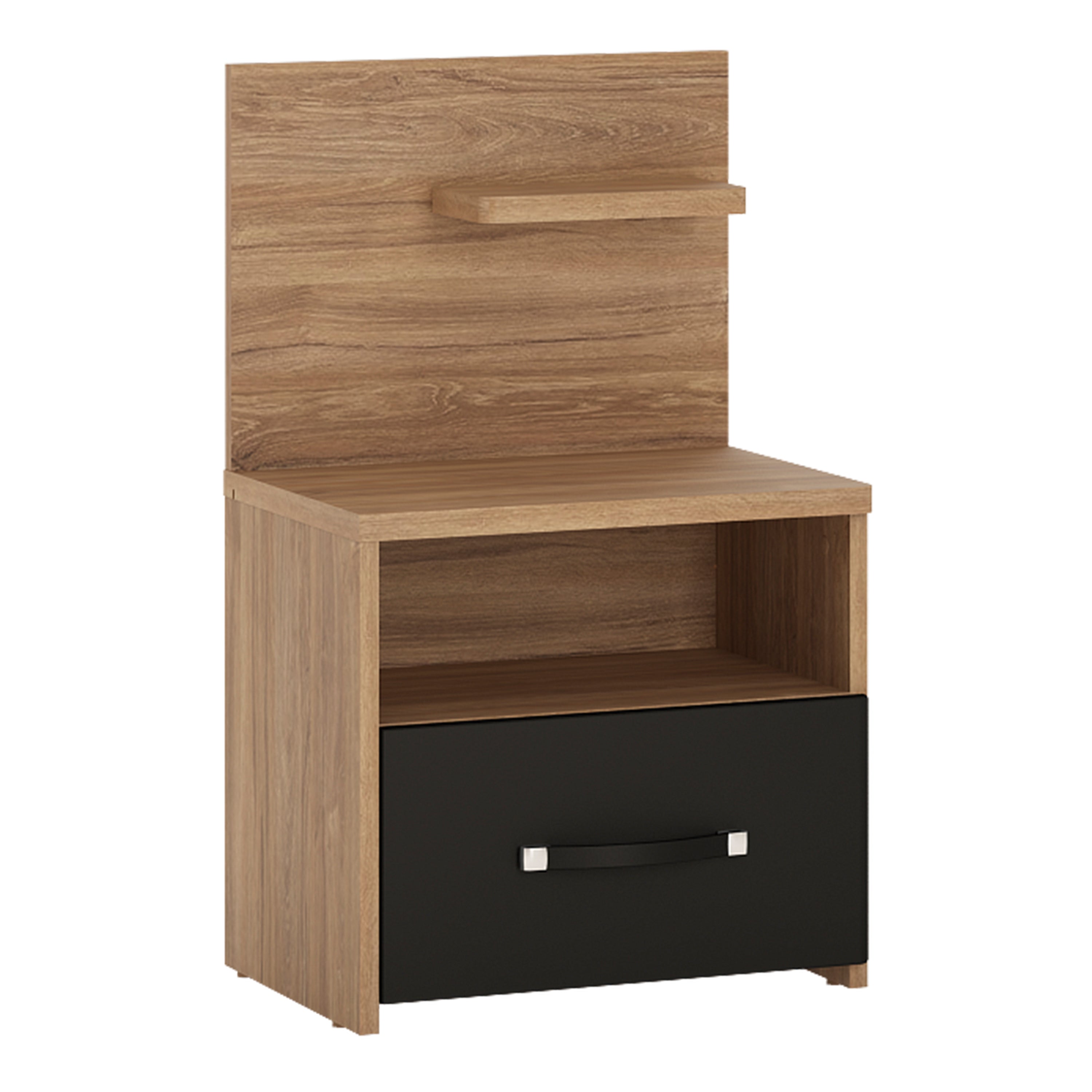 Monaco 1 Drawer Bedside with Open Shelf