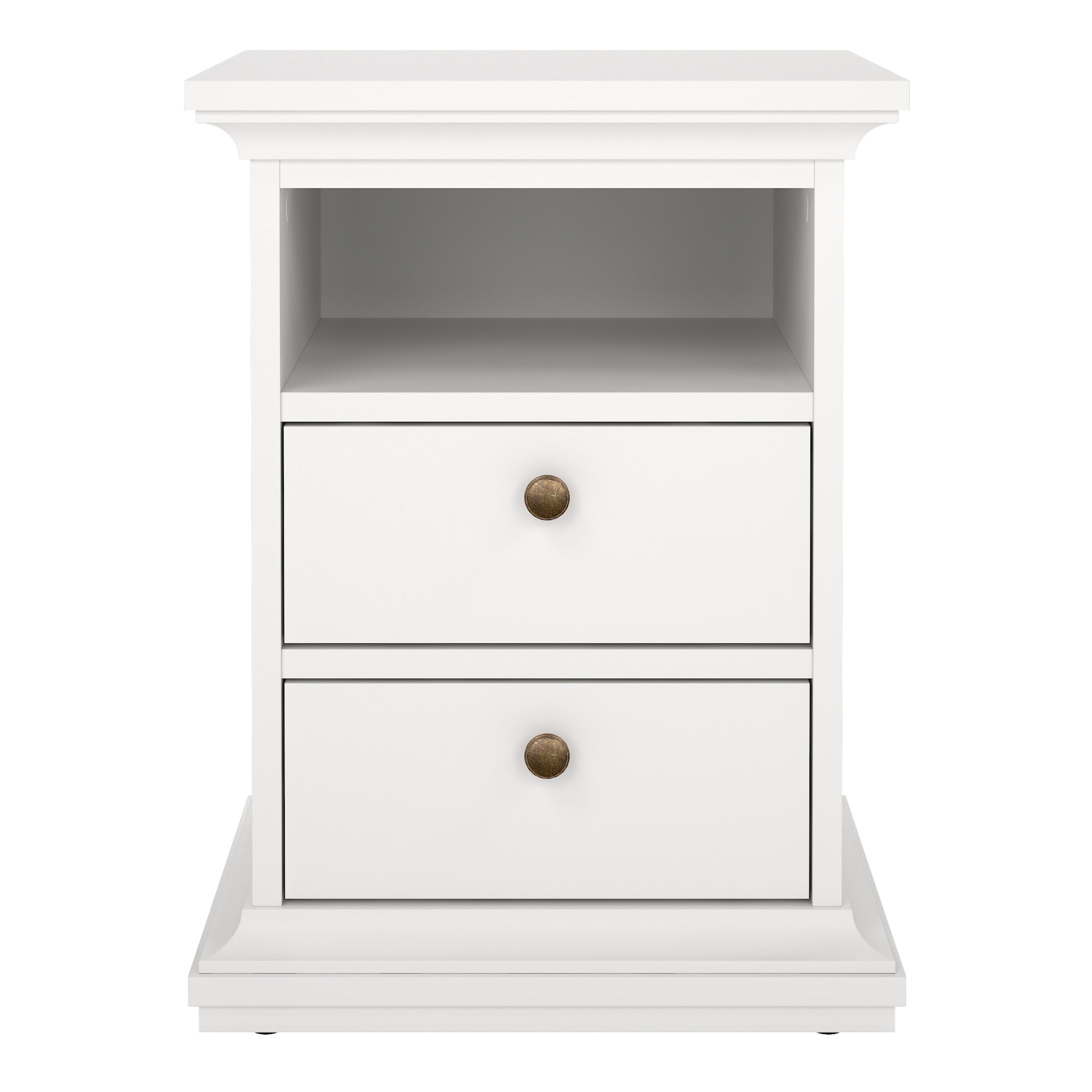 Paris Bedside 2 Drawers in White
