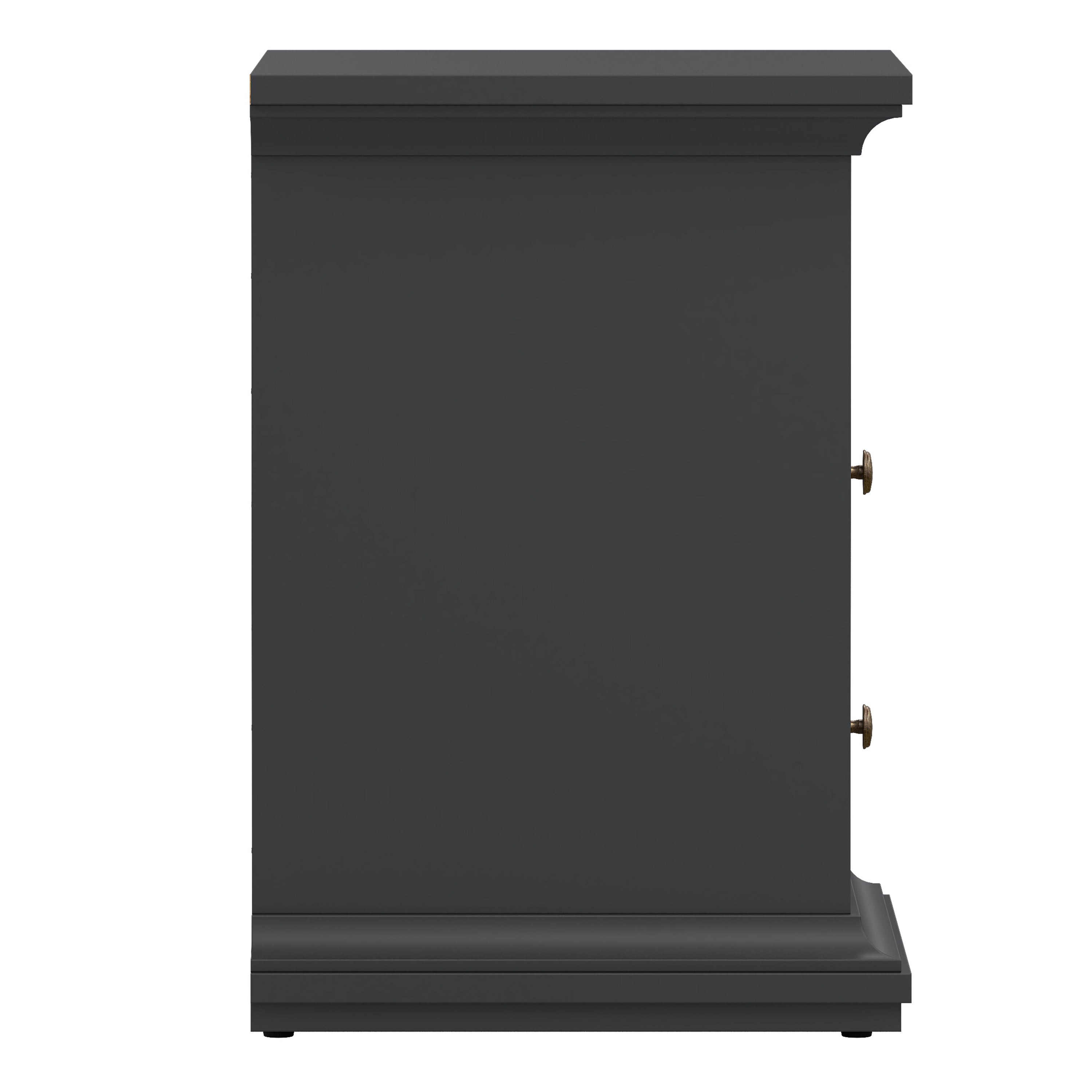 Paris Bedside 2 Drawers in Matt Grey