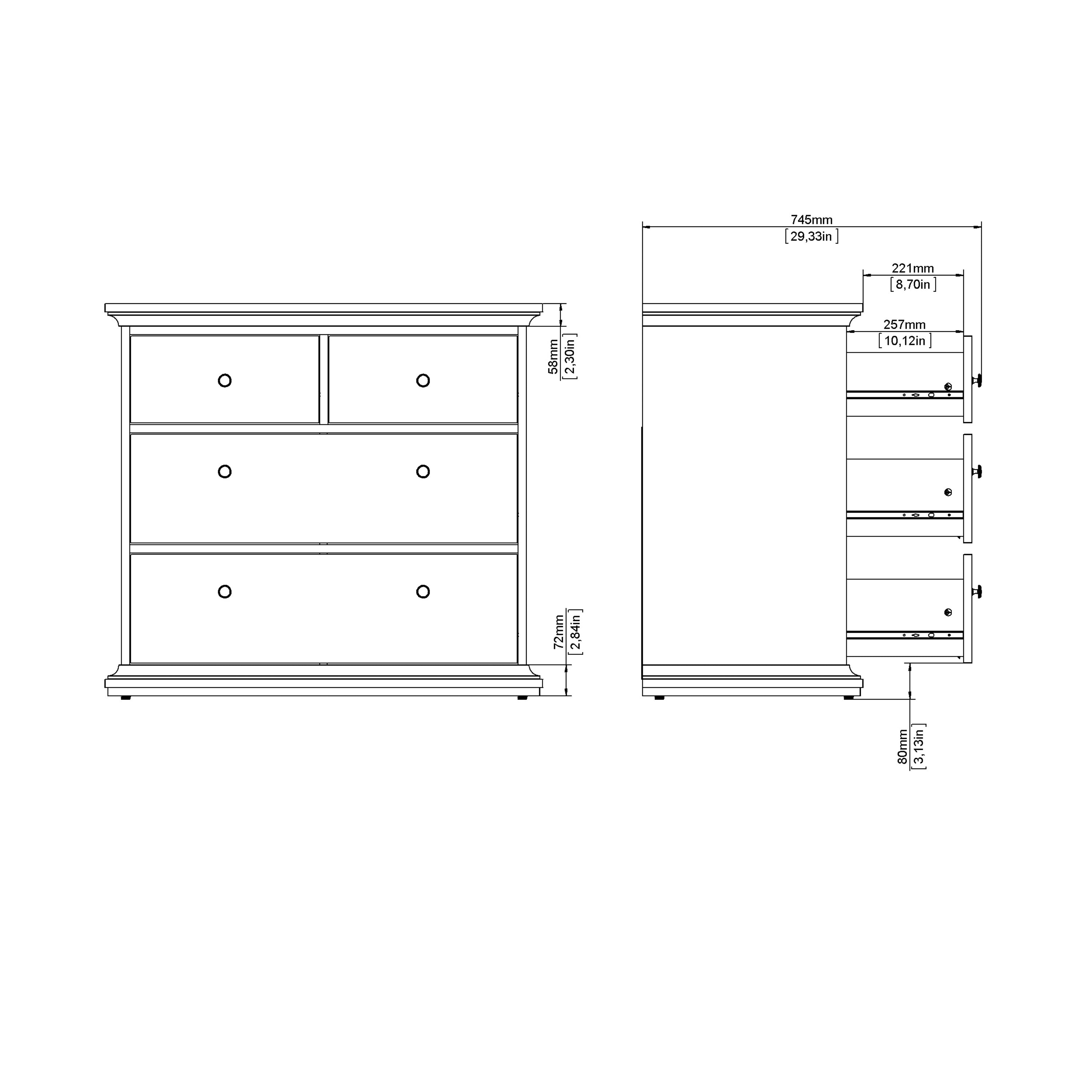 Paris Double Bed (140 x 200) in White