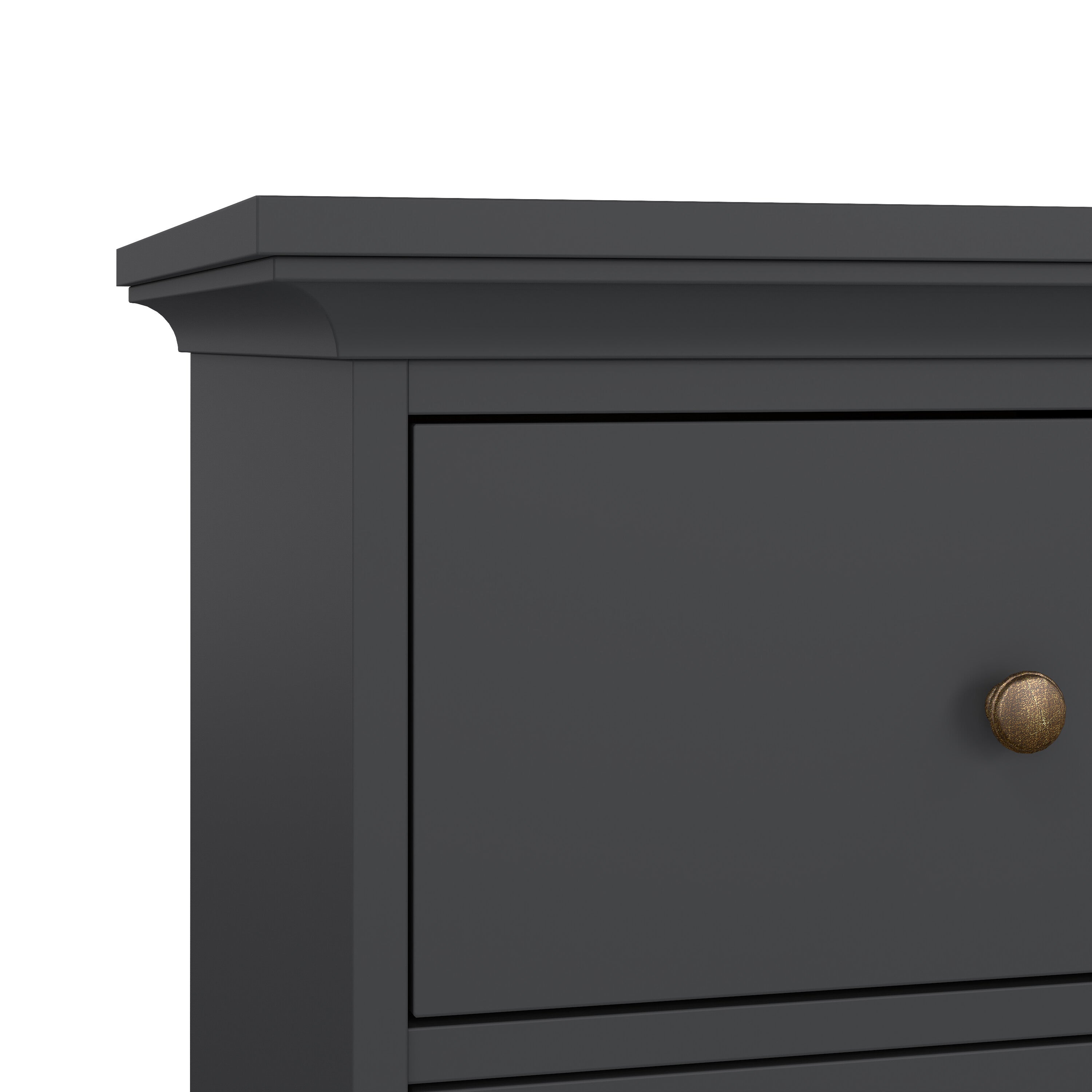 Paris Nightstand 1 Door + 1 Drawer in Matt Grey