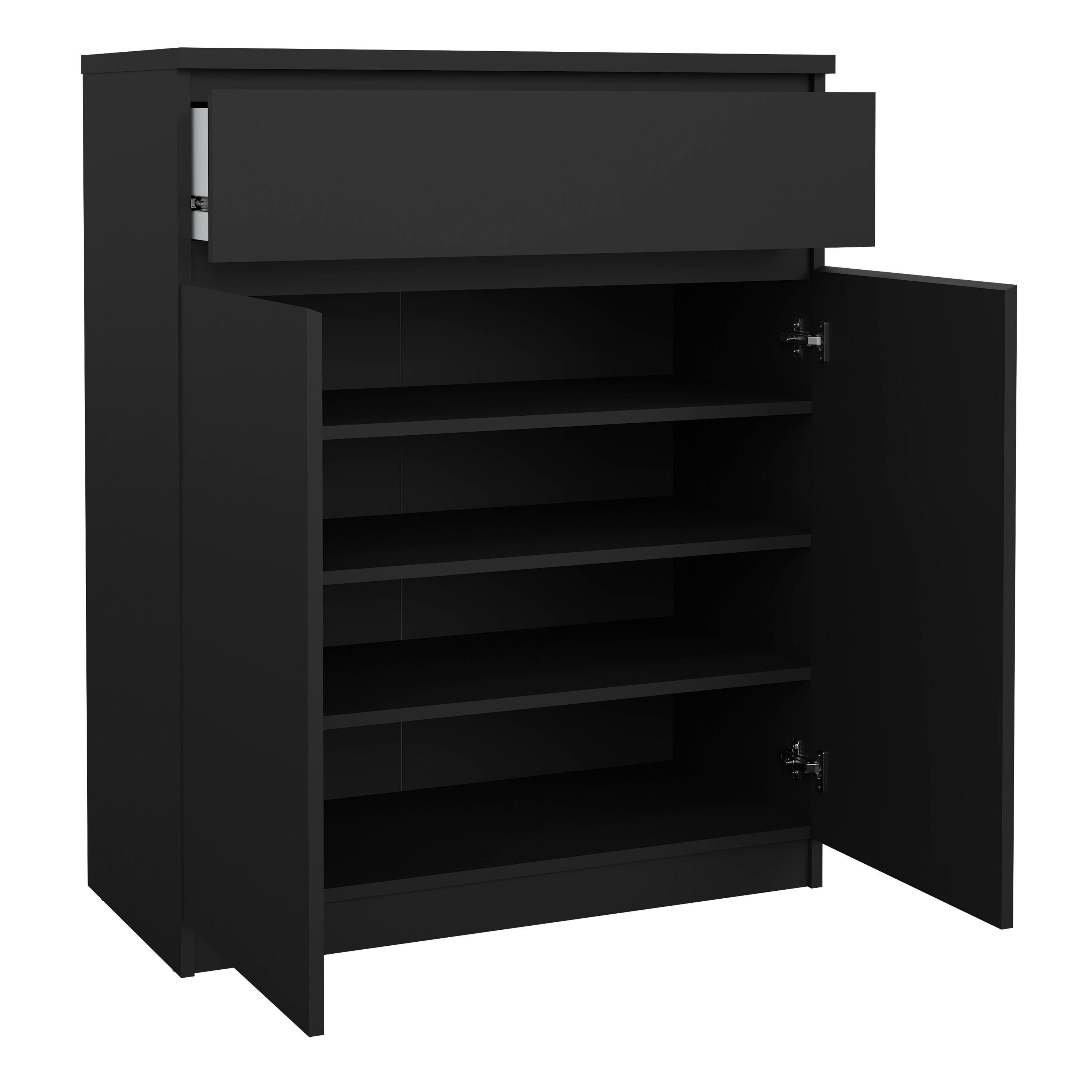 Naia Sideboard - 1 Drawer 2 Doors in Black Matt
