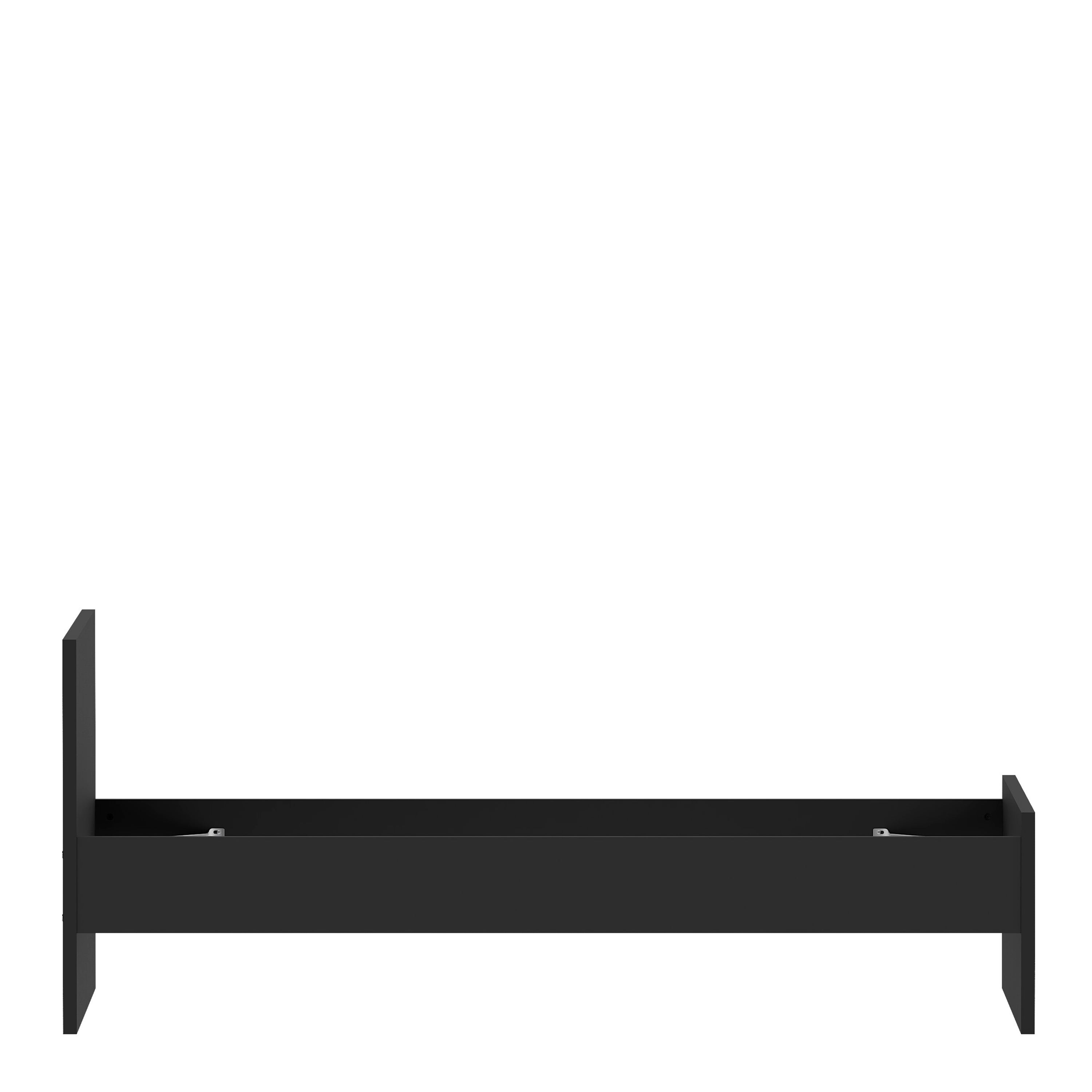 Naia Single Bed 3ft (90 x 190) in Black Matt