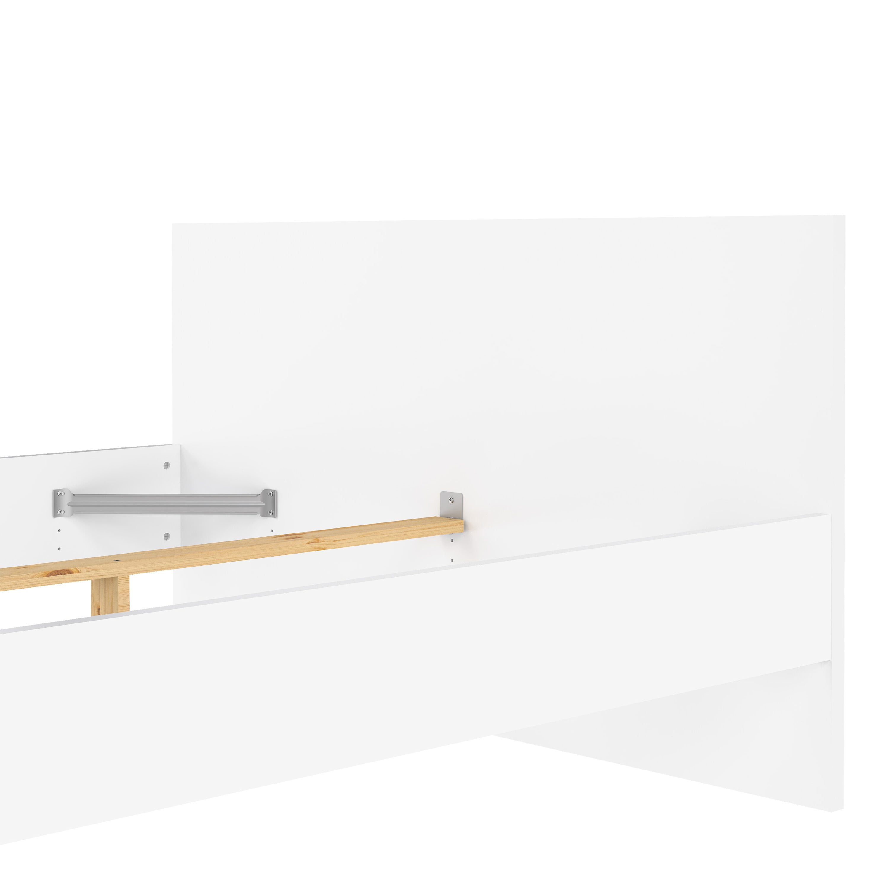 Naia Double Bed 4ft6 (140 x 190) in White High Gloss