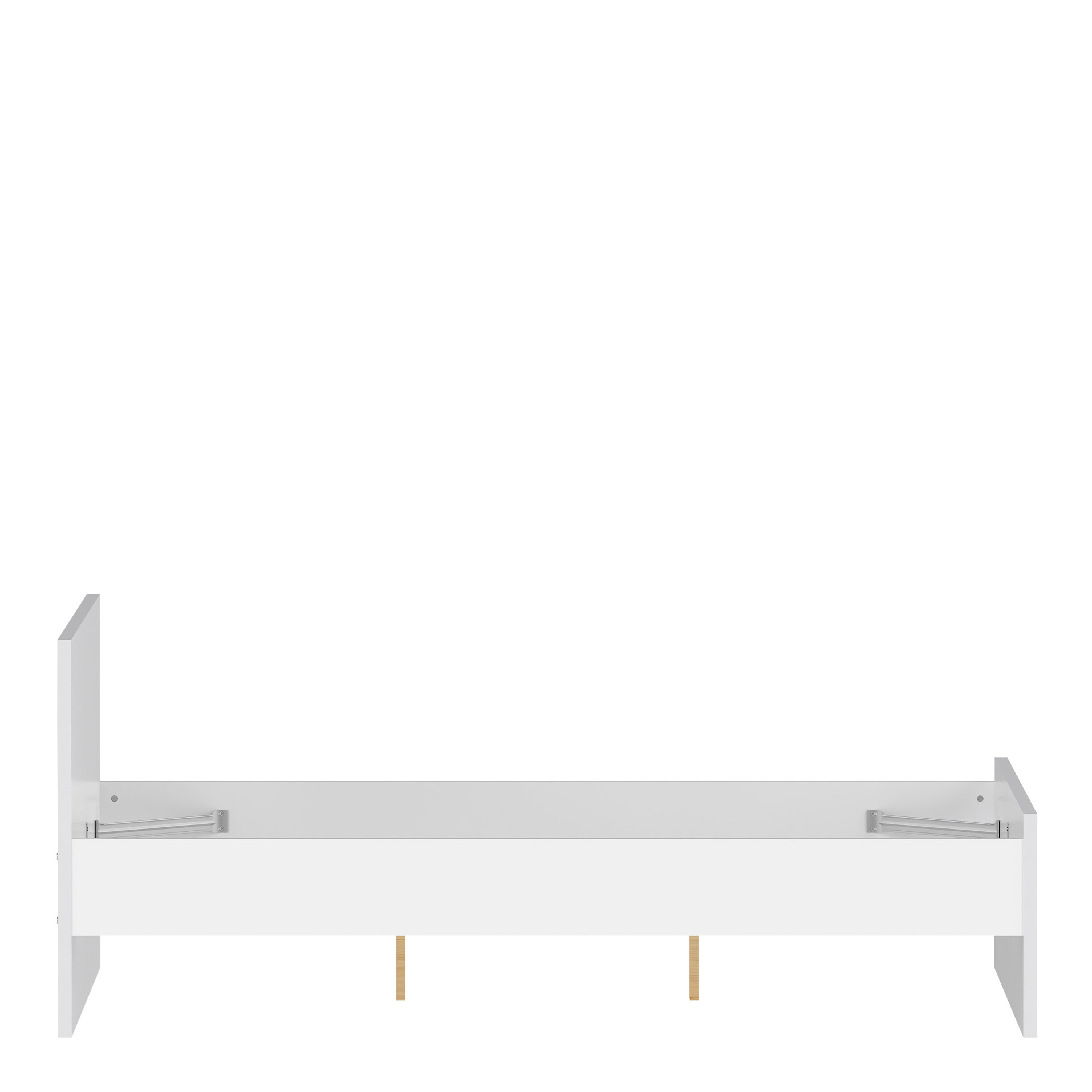 Naia Double Bed 4ft6 (140 x 190) in White High Gloss