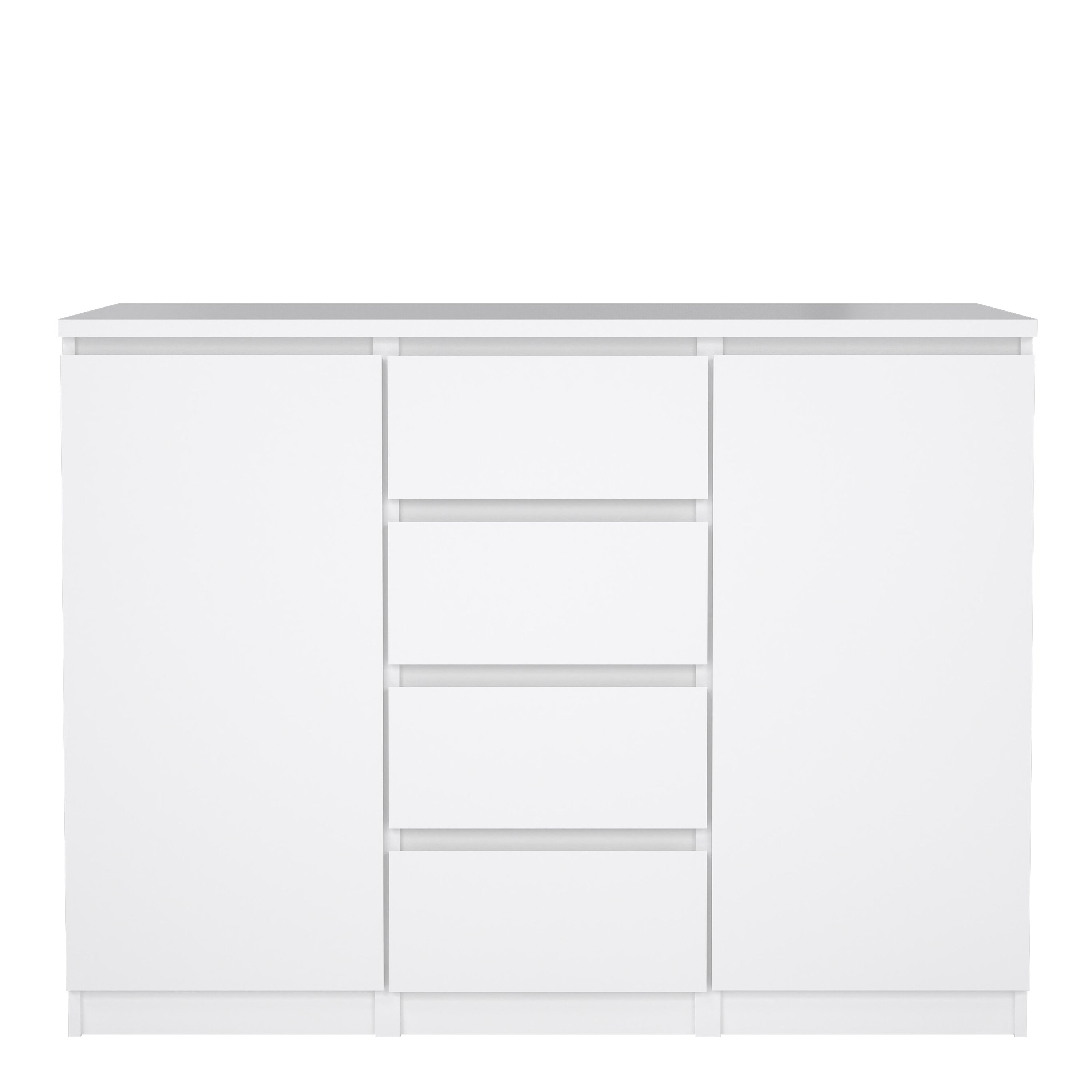 Naia Sideboard - 4 Drawers 2 Doors in White High Gloss