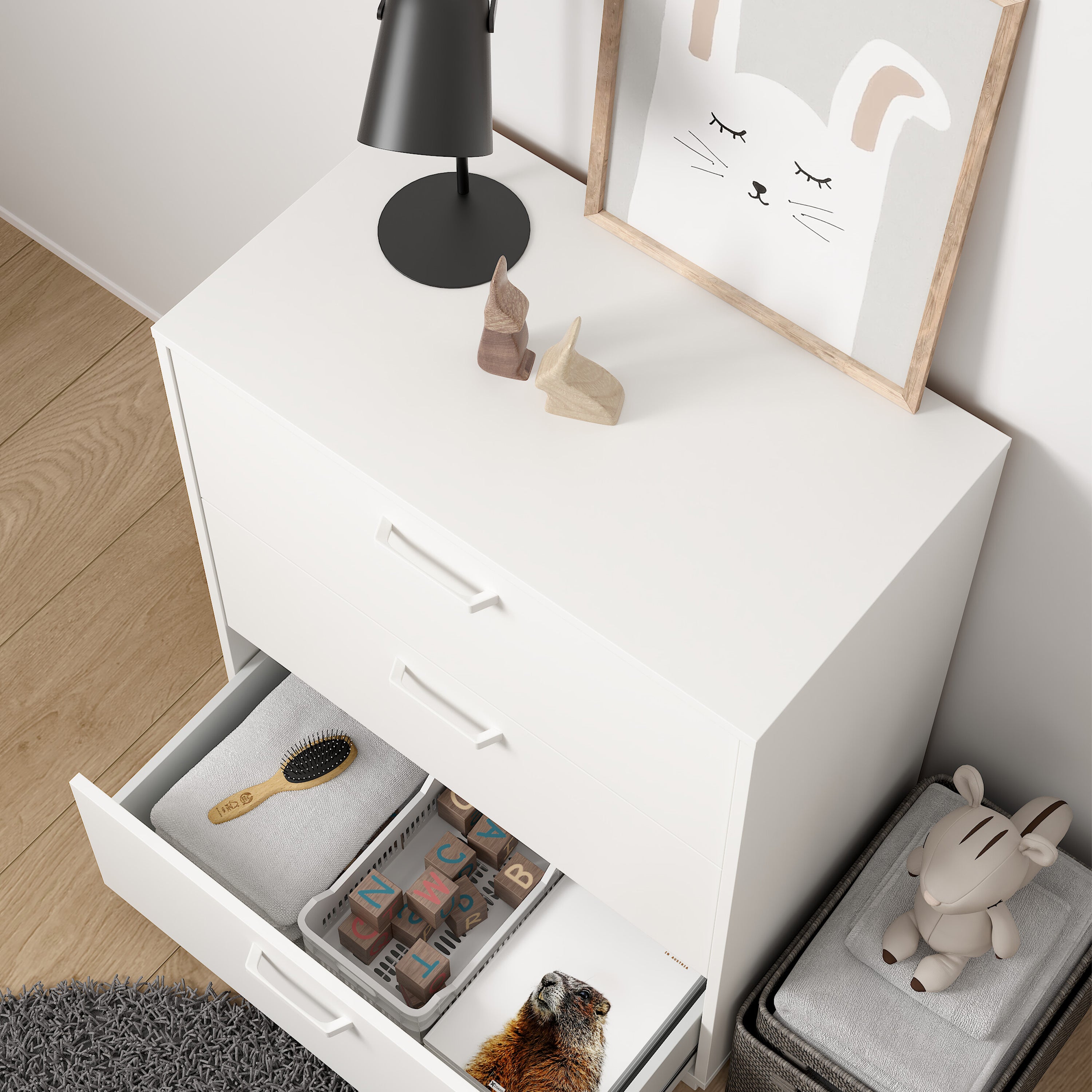 Sofia Chest 3 drawers White