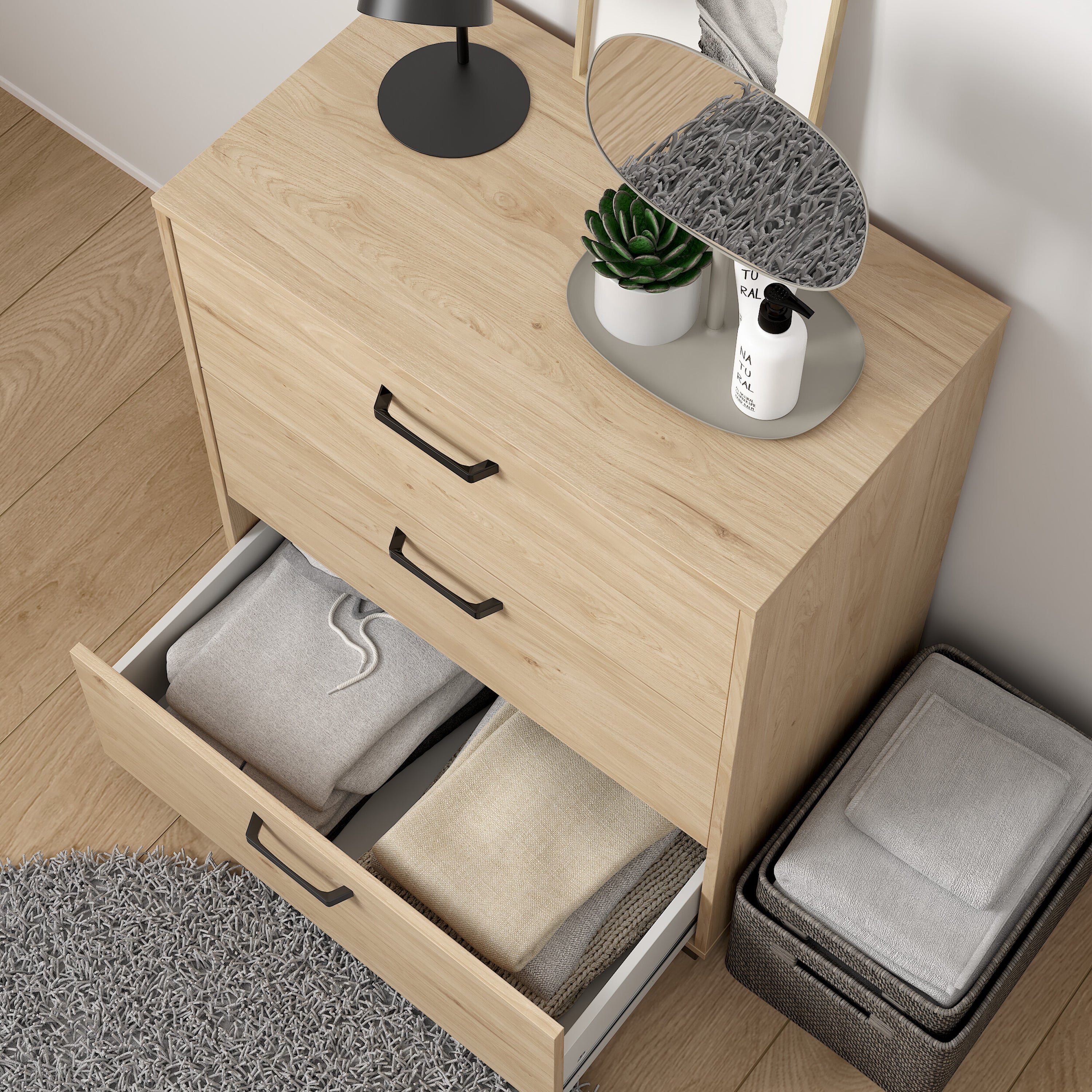 Sofia Chest 3 drawers Jackson Hickory