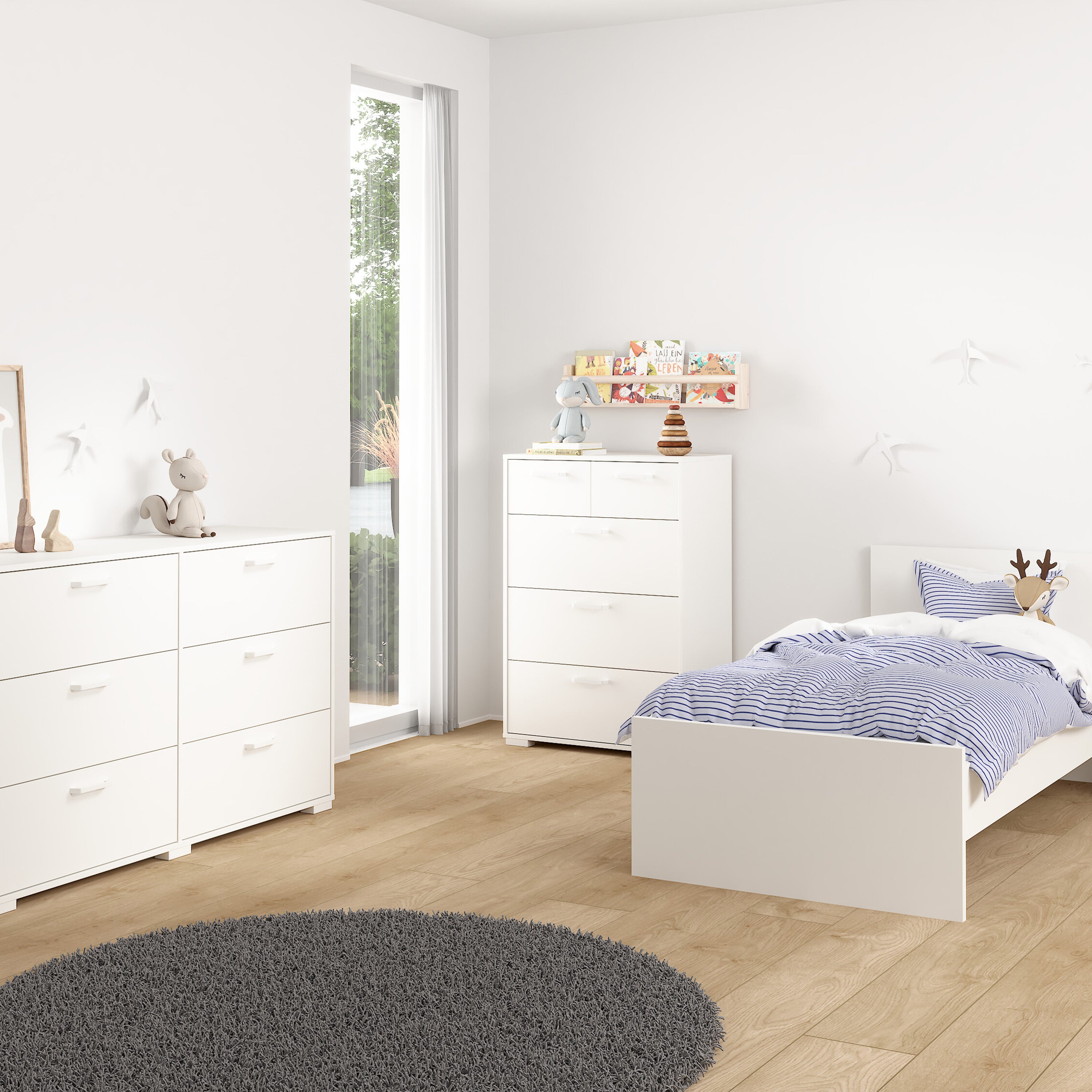 Sofia Chest 3 + 2 drawers White