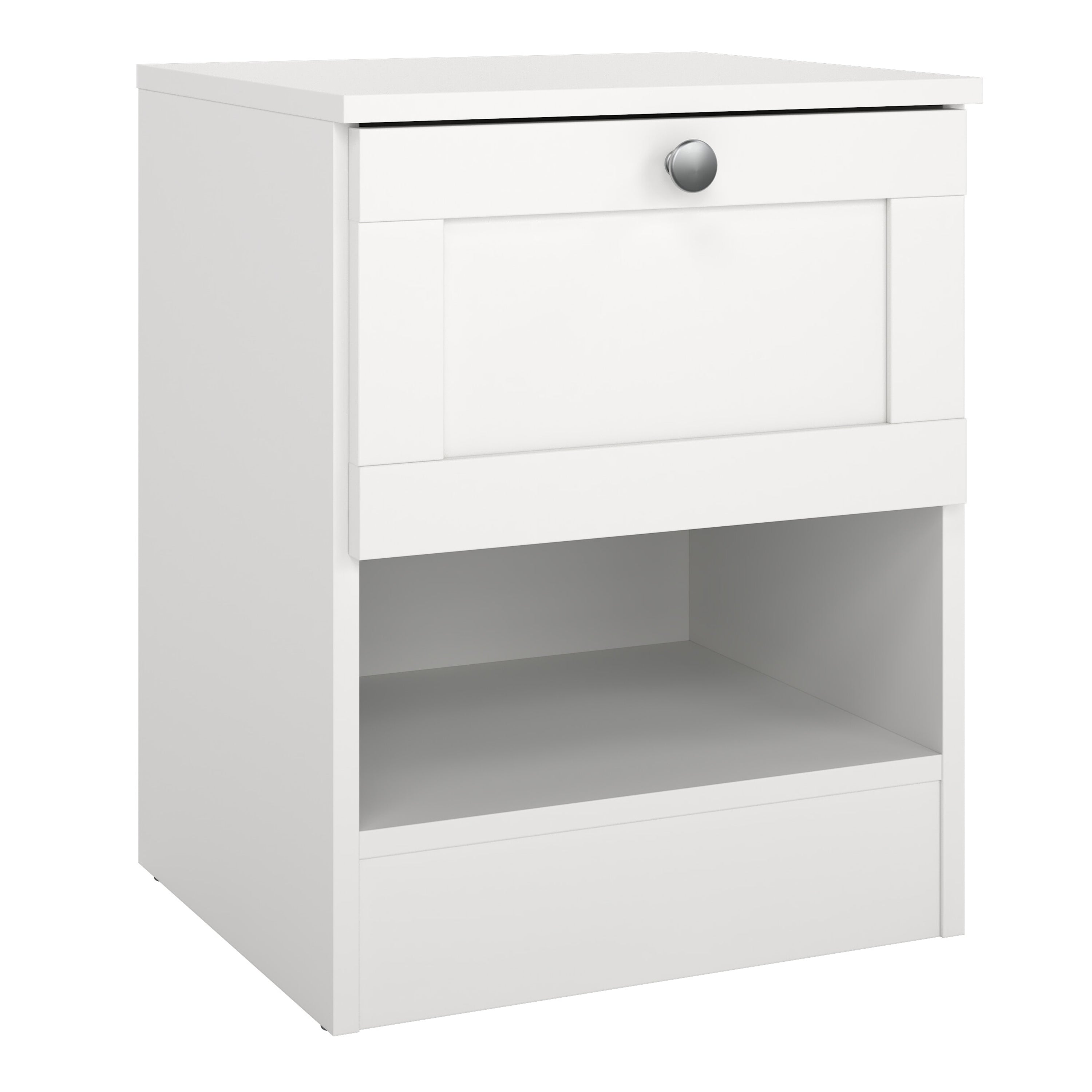 Brande Nightstand with1 Frame Drawer in White