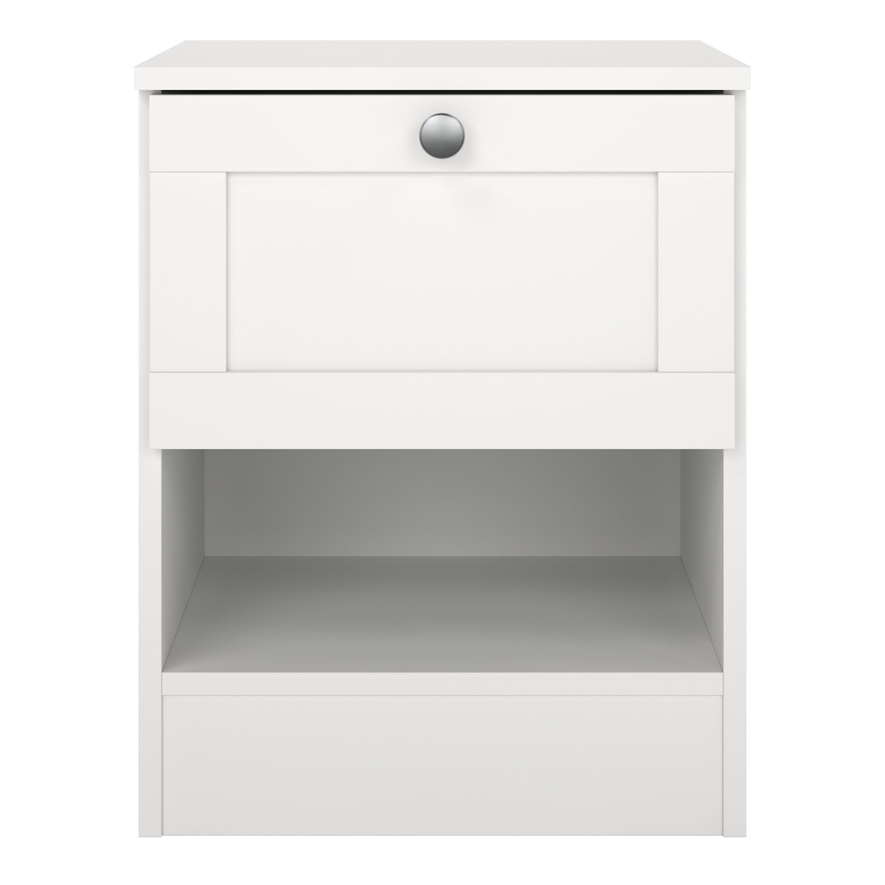 Brande Nightstand with1 Frame Drawer in White