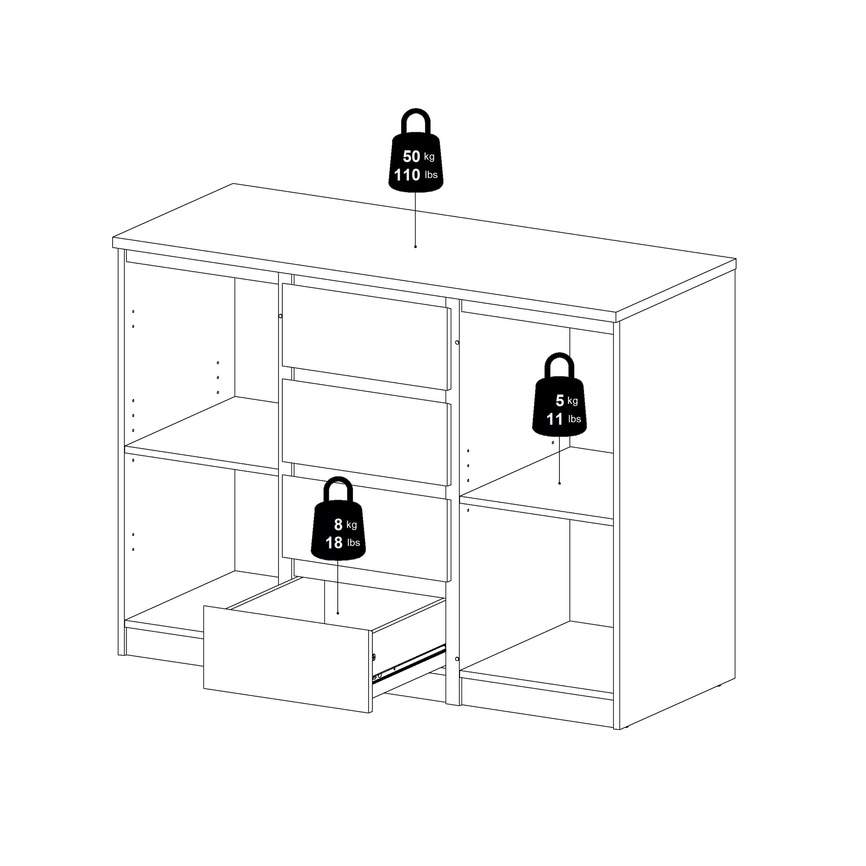 Naia Sideboard in White