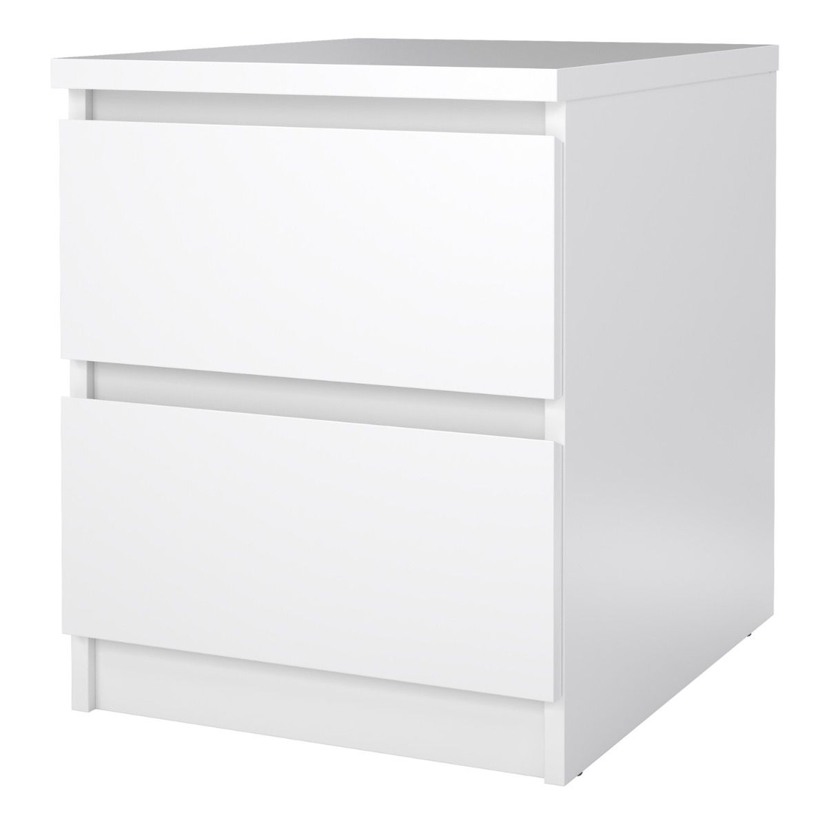 Naia Bedside 2 drawers in White high gloss
