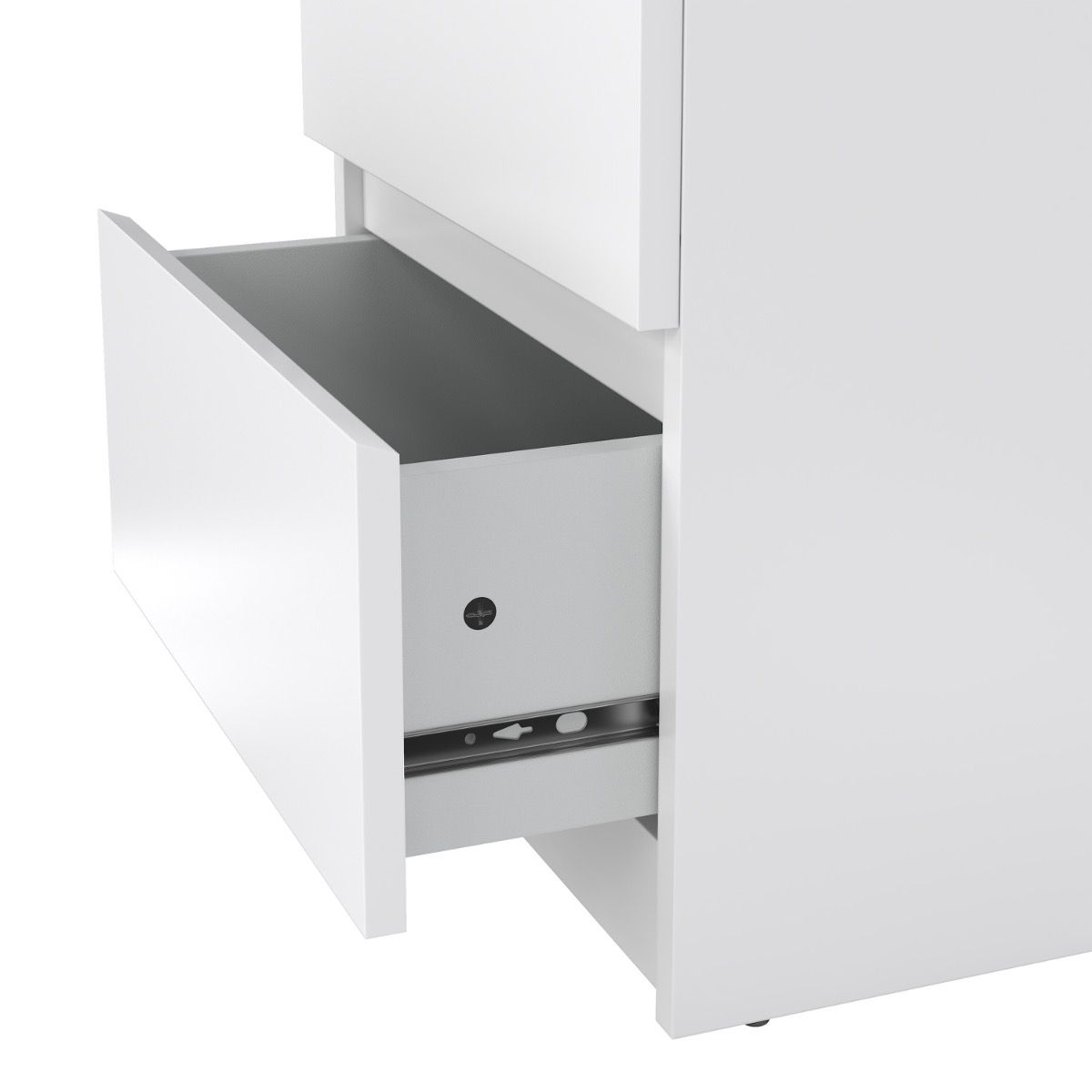 Naia Bedside 2 drawers in White high gloss