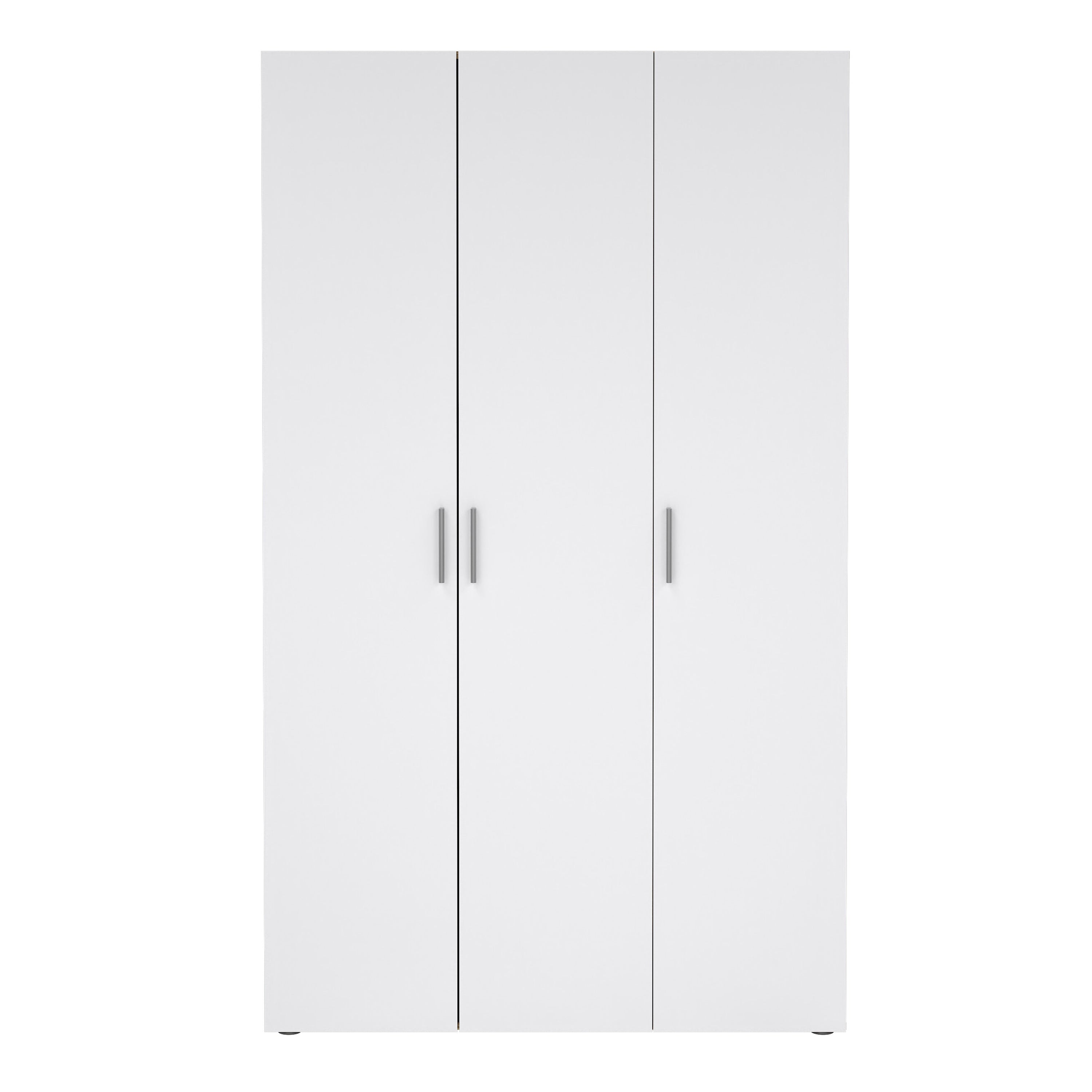 Pepe Wardrobe with 3 Doors in Oak with White High Gloss