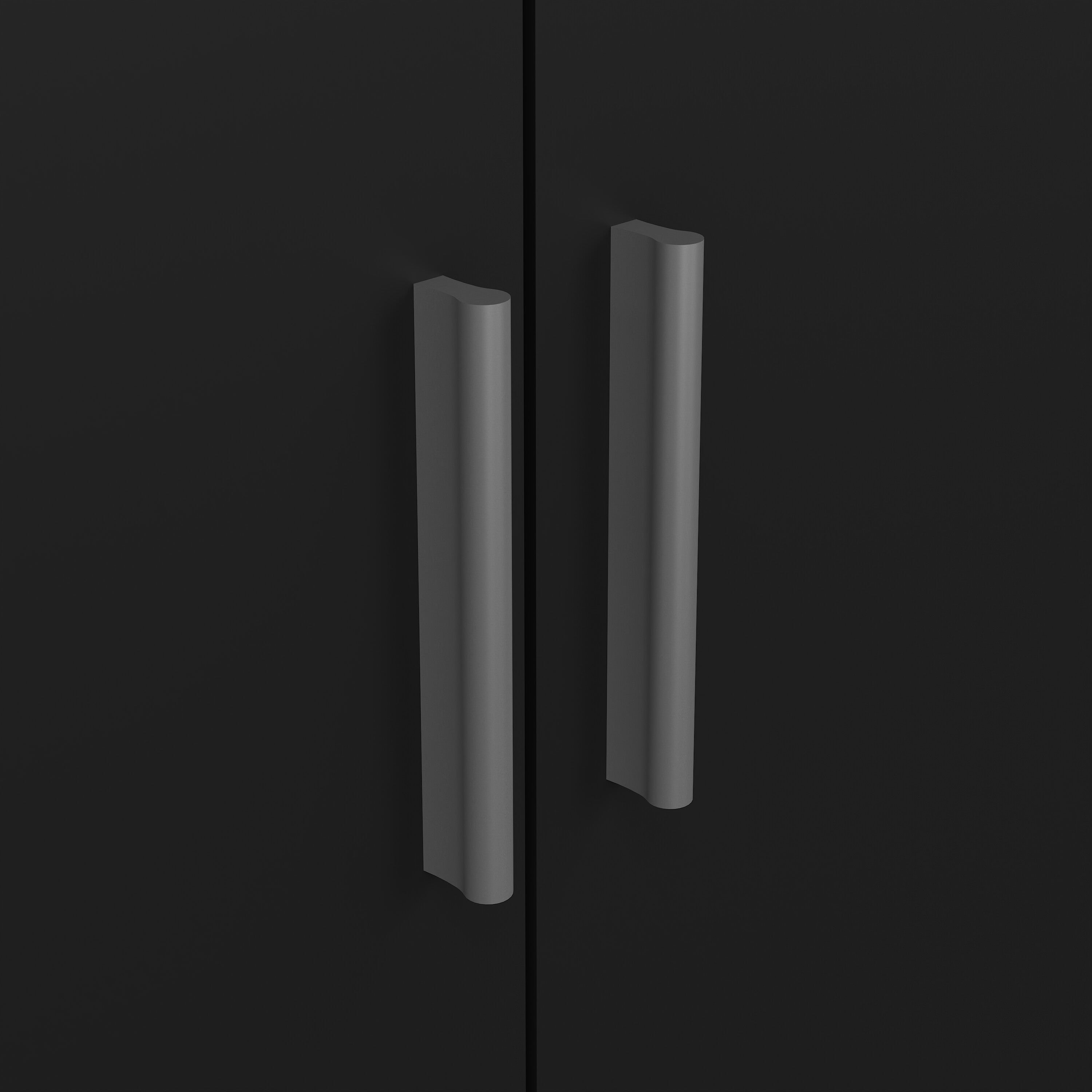 Pepe Wardrobe with 3 Doors in Black