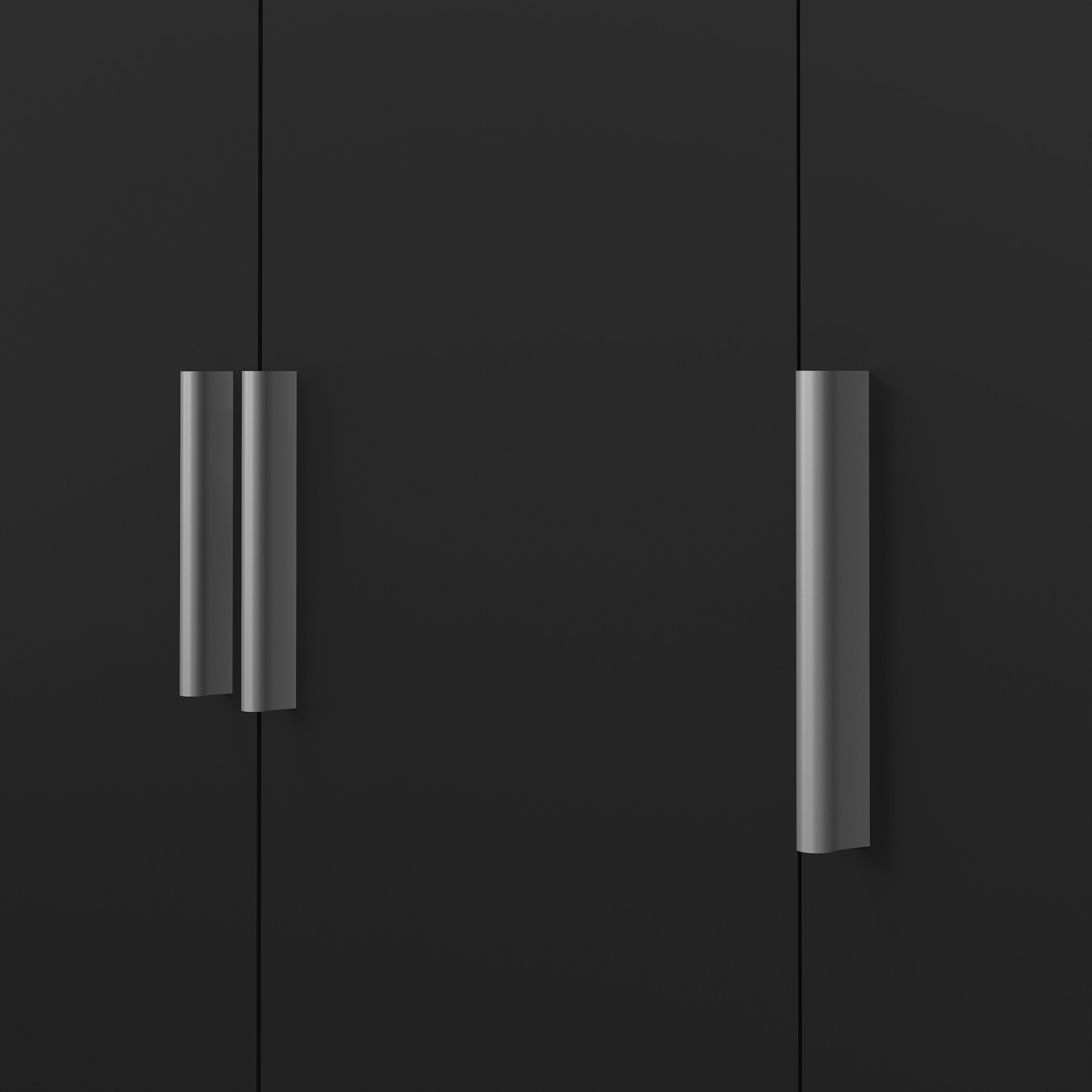 Pepe Wardrobe with 3 Doors in Black