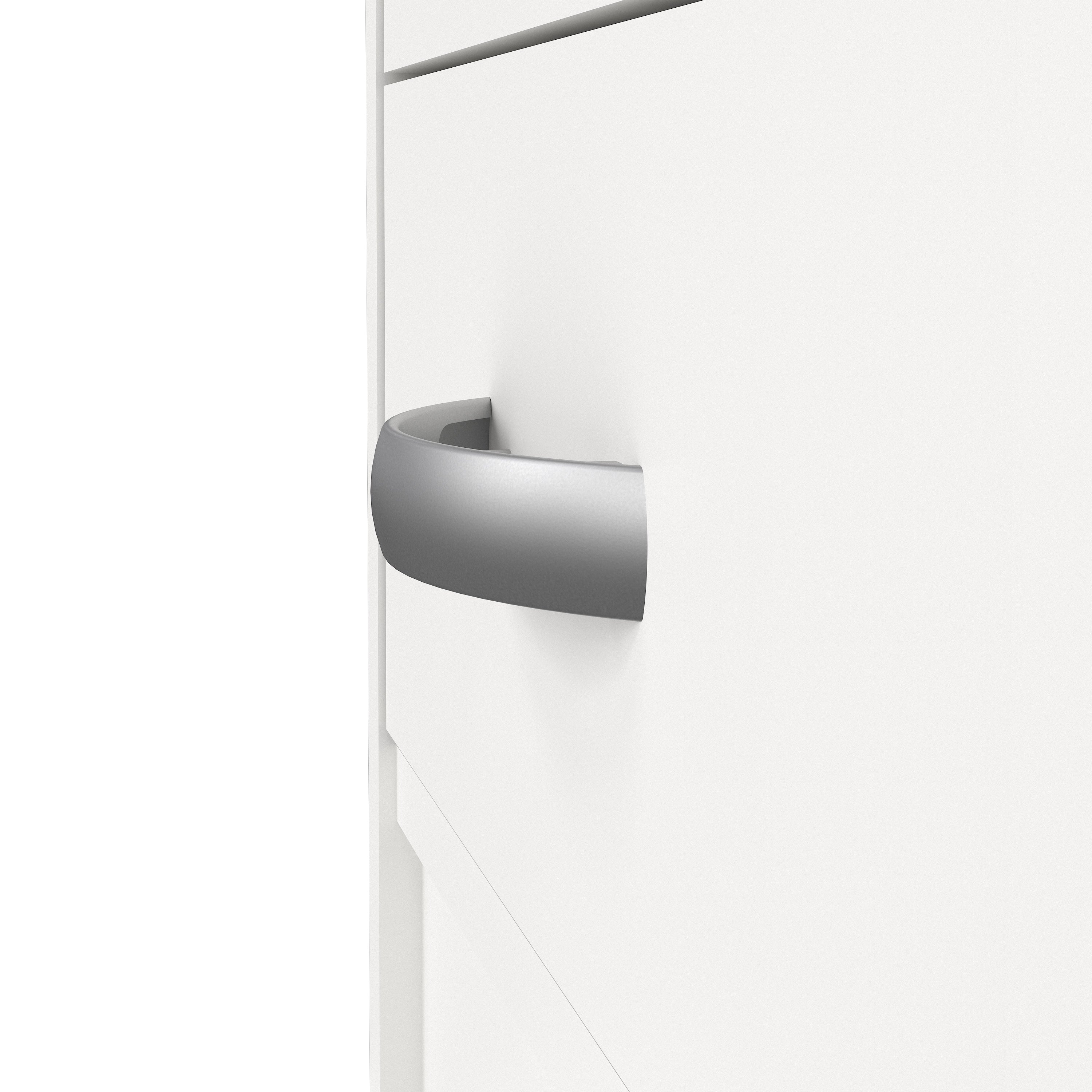 Function Plus Desk 5 Drawers in White