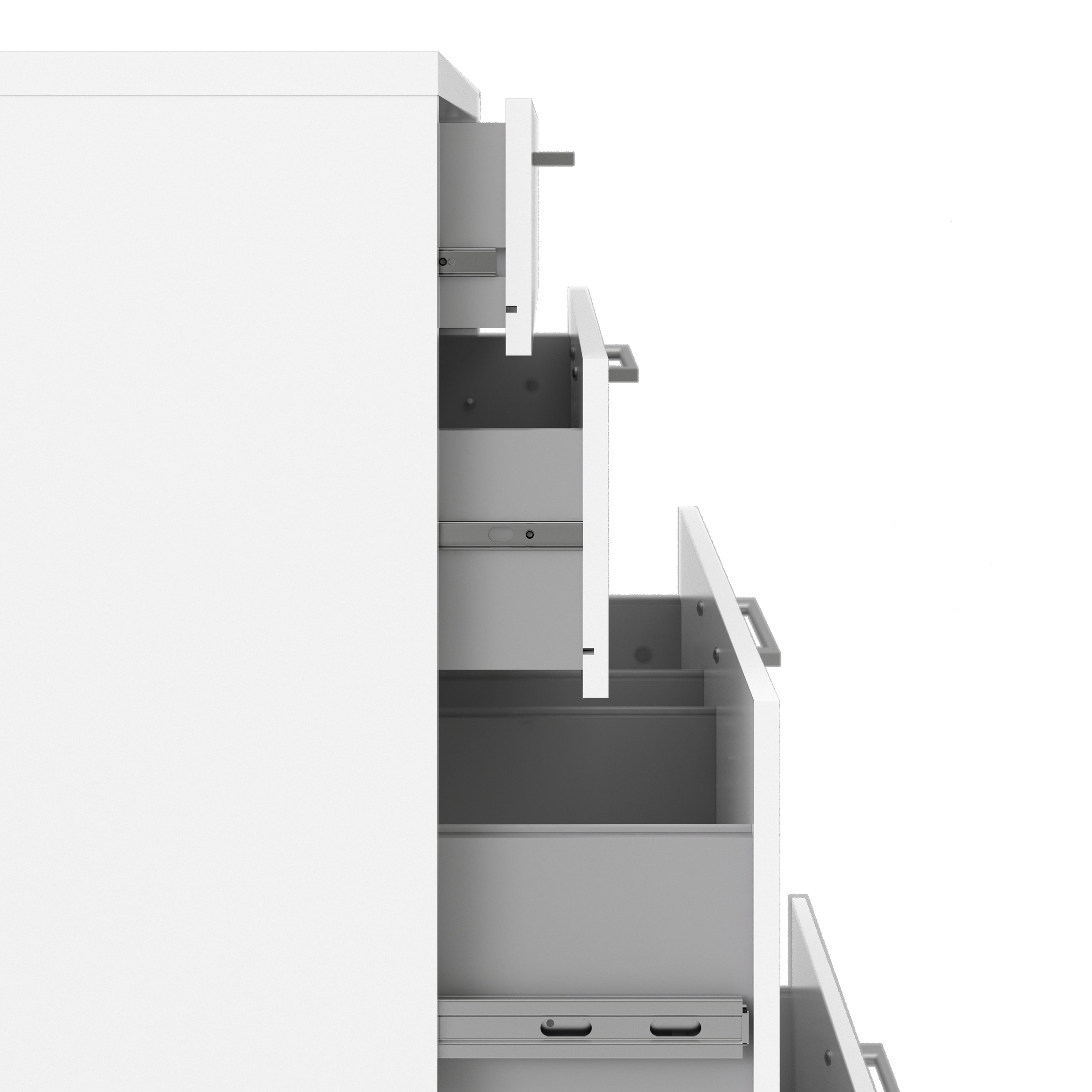Prima Office Storage with 2 Drawers 2 File Drawers In White
