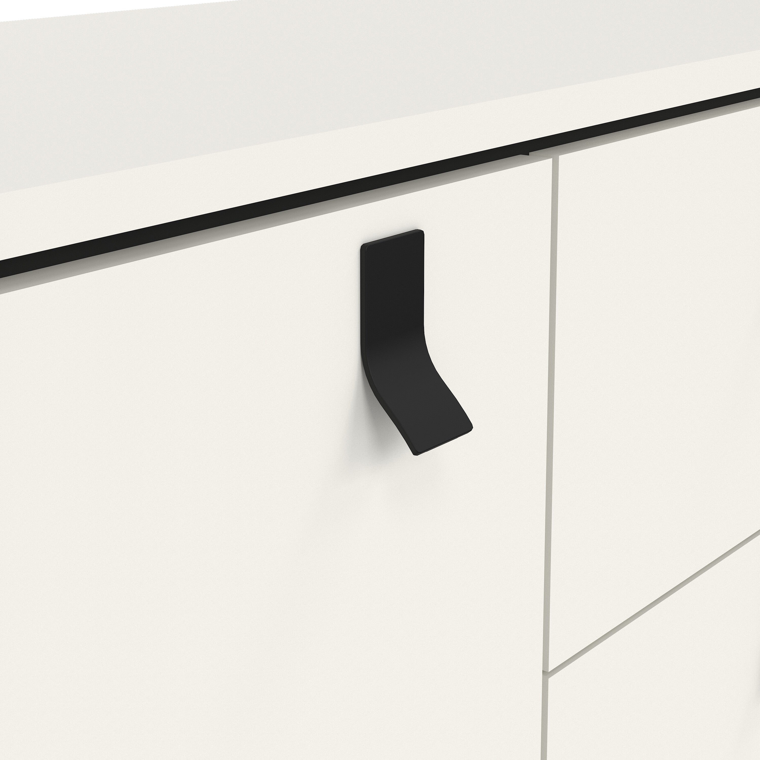 Ry Sideboard with 1 Door 2 Drawers in Matt White