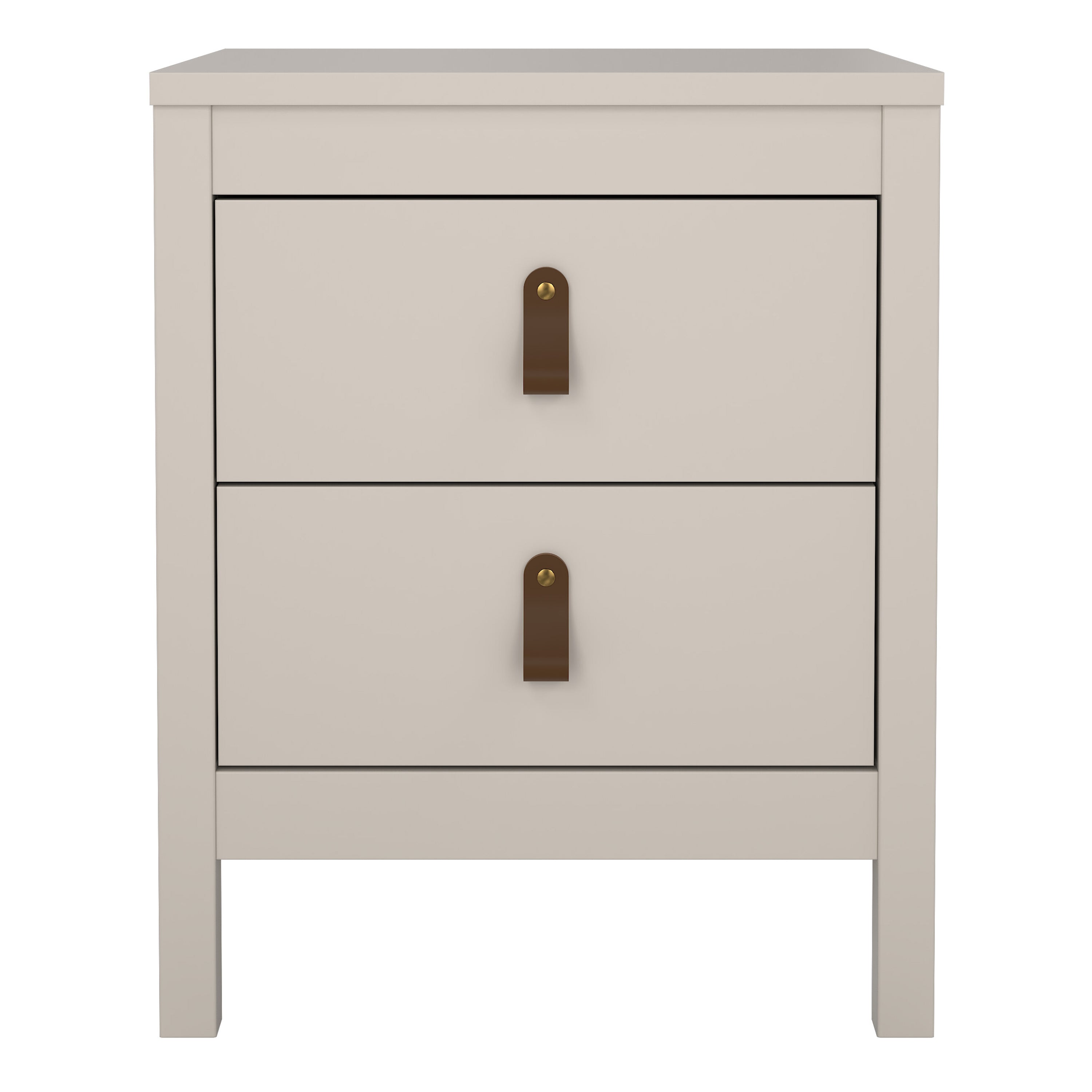 Barcelona Bedside Table 2 Drawers in Cashmere