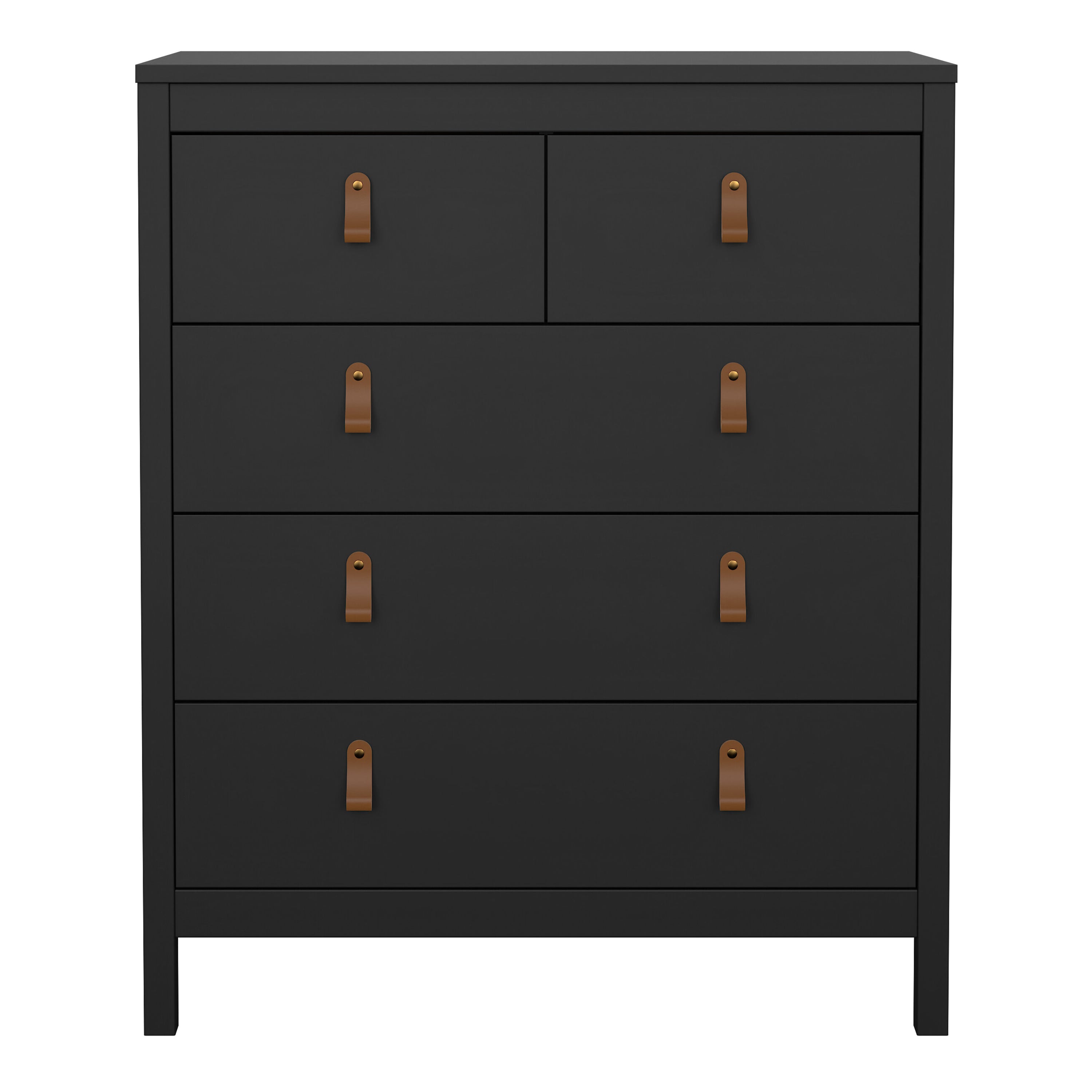 Barcelona Chest 3+2 Drawers in Matt Black