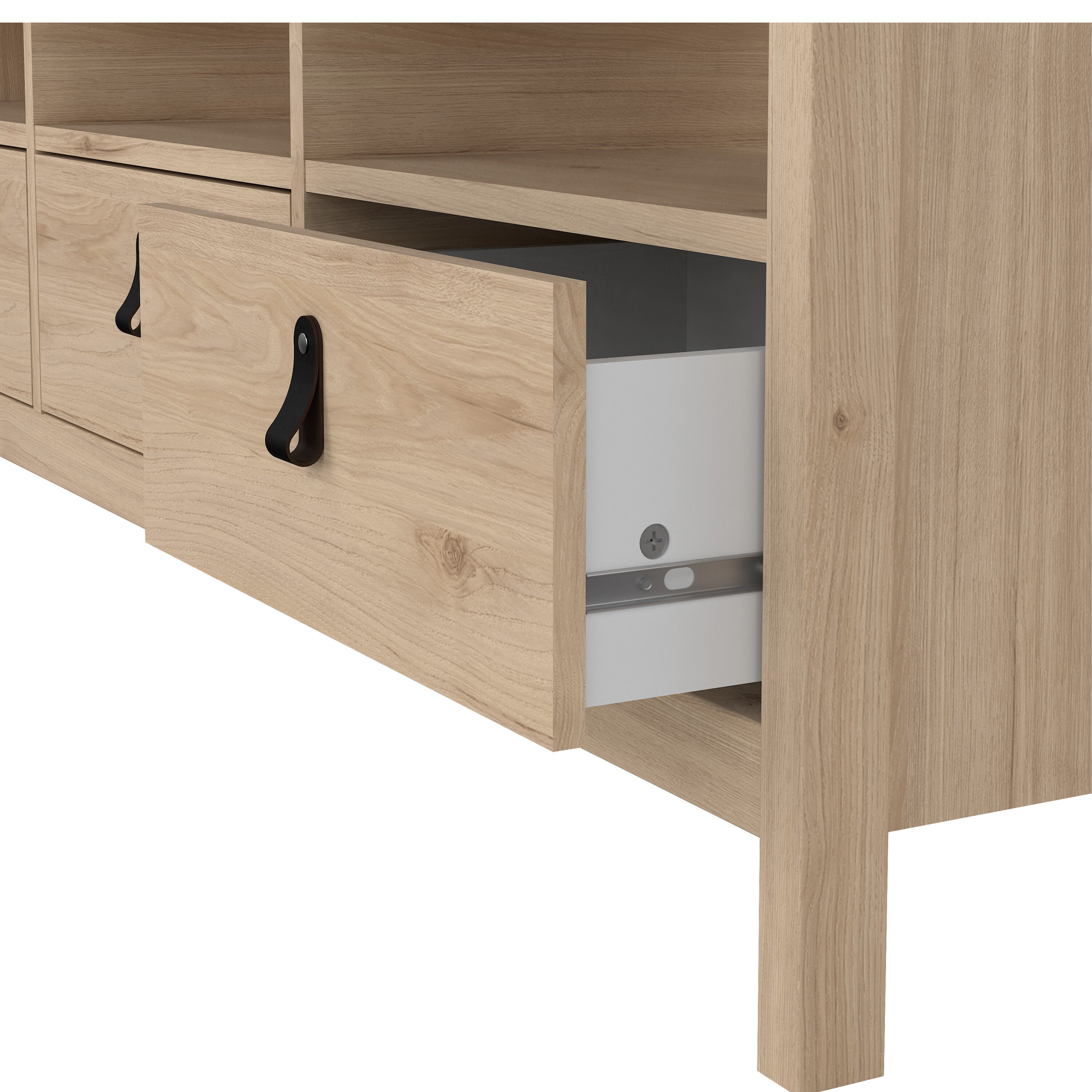 Barcelona TV-Unit 3 Drawers in Jackson Hickory Oak