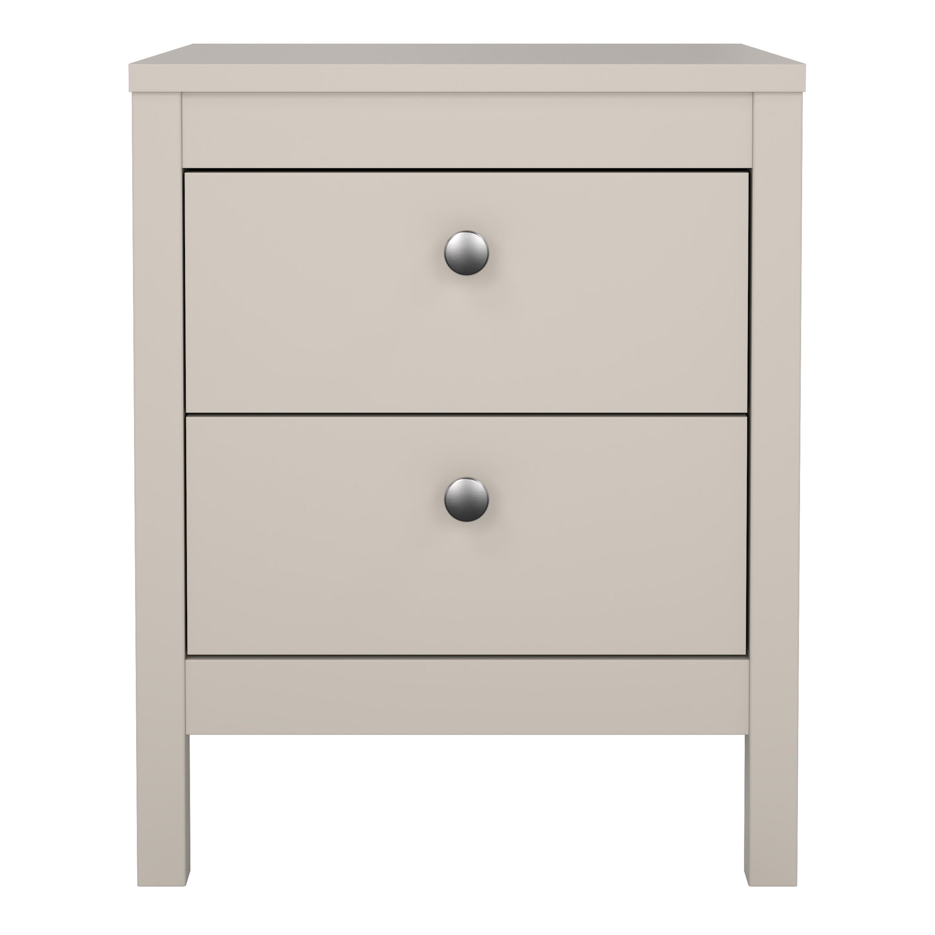 Madrid Bedside Table 2 Drawers in Cashmere