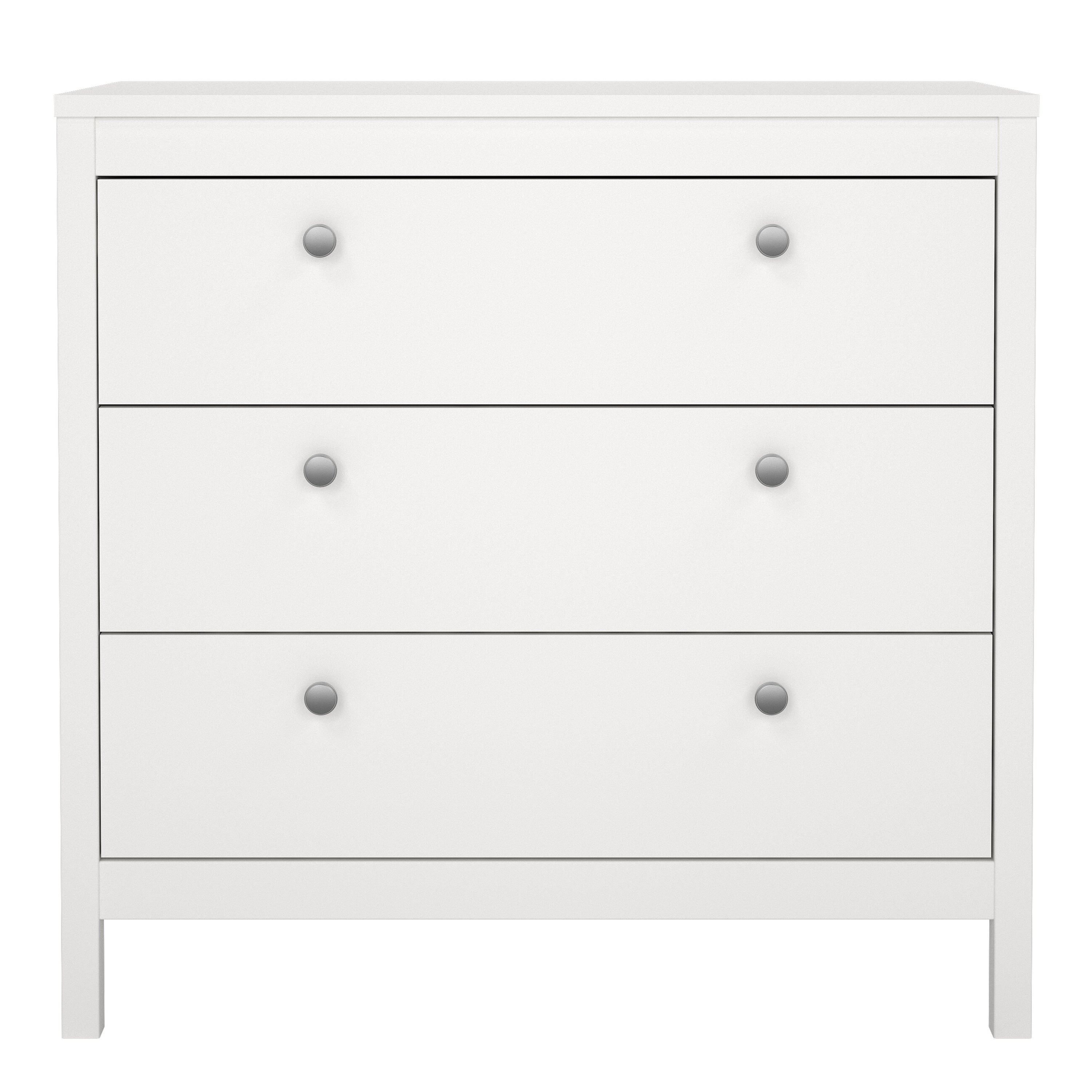 Madrid Chest 3 Drawers in White