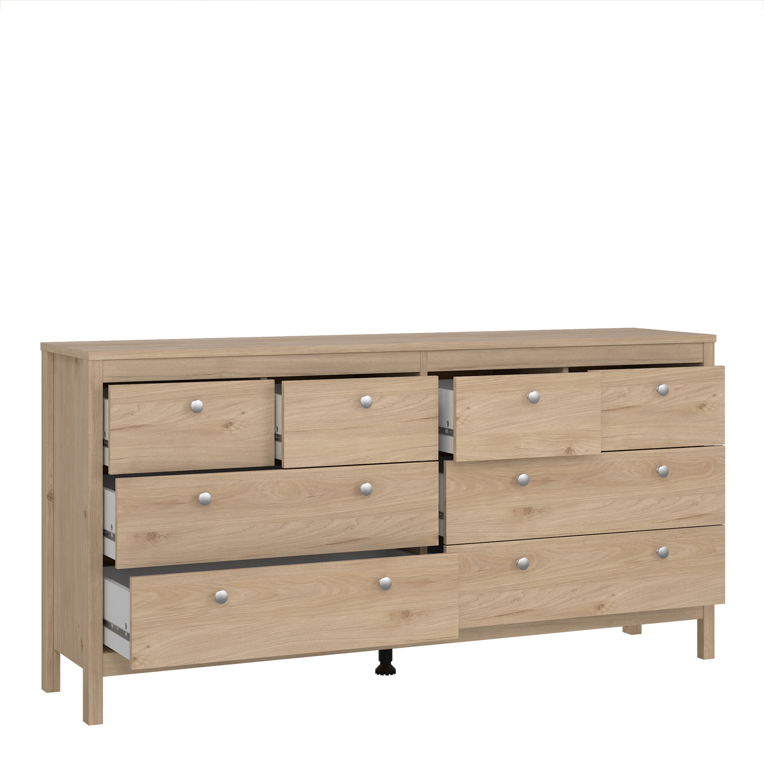 Madrid Double Dresser 4+4 Drawers in Jackson Hickory Oak