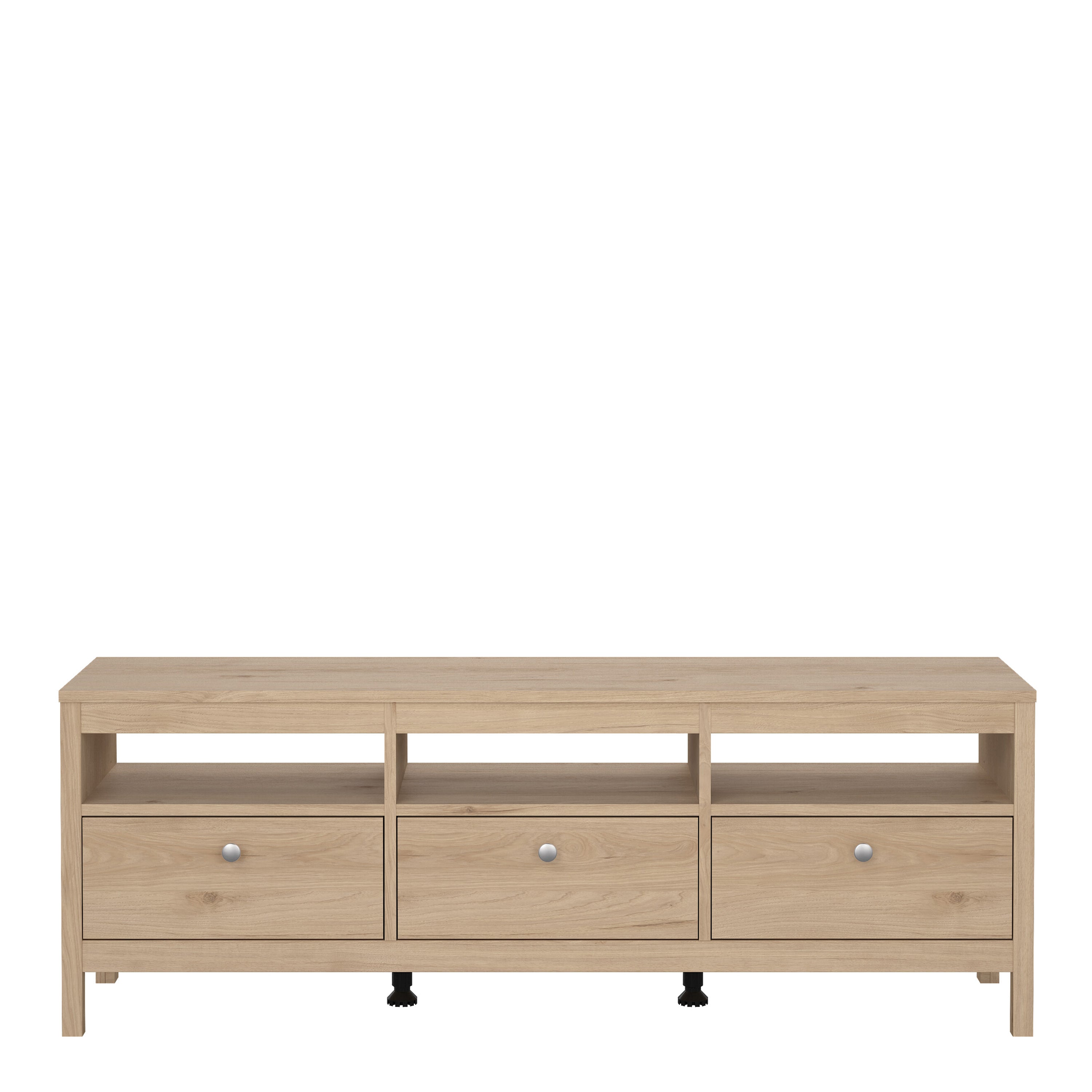 Madrid TV-Unit 3 Drawers in Jackson Hickory Oak