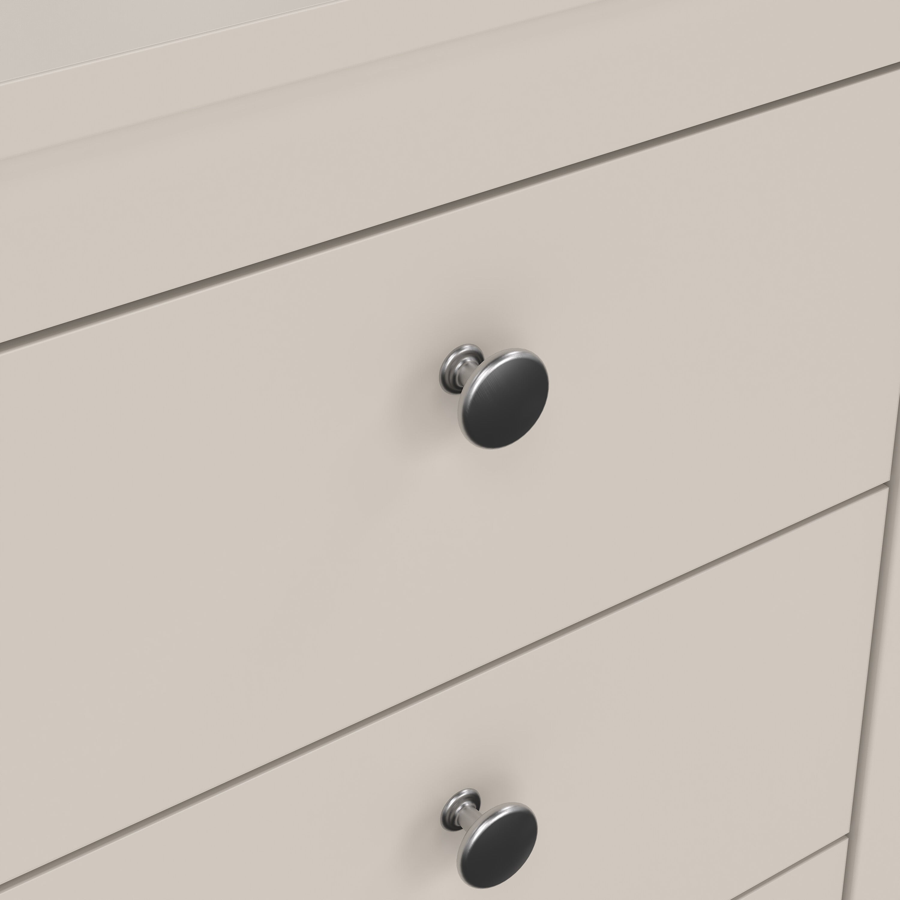 Madrid Bedside Table 3 Drawers in Cashmere