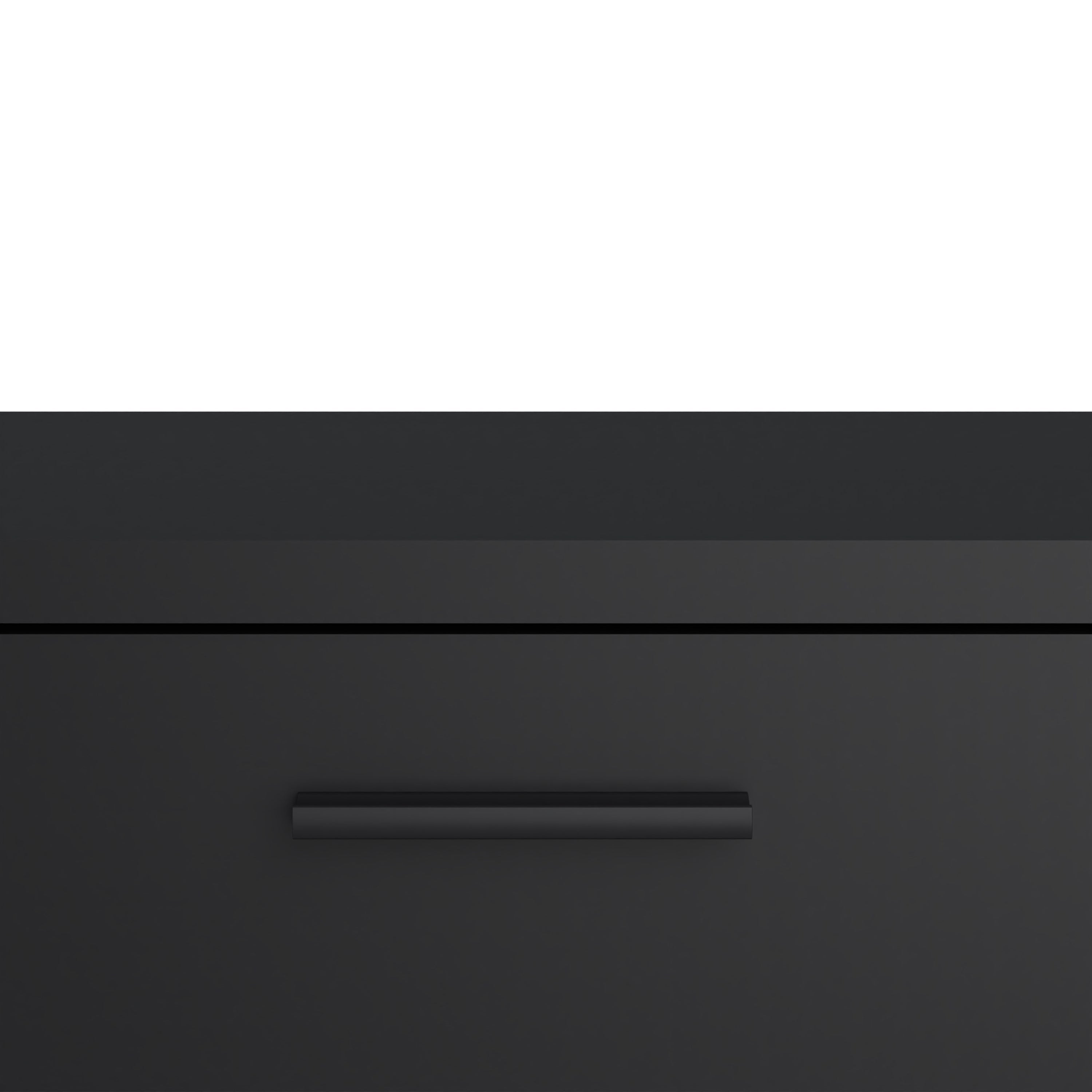 Media TV Unit with 2 Doors 1 Drawer 147cm Black