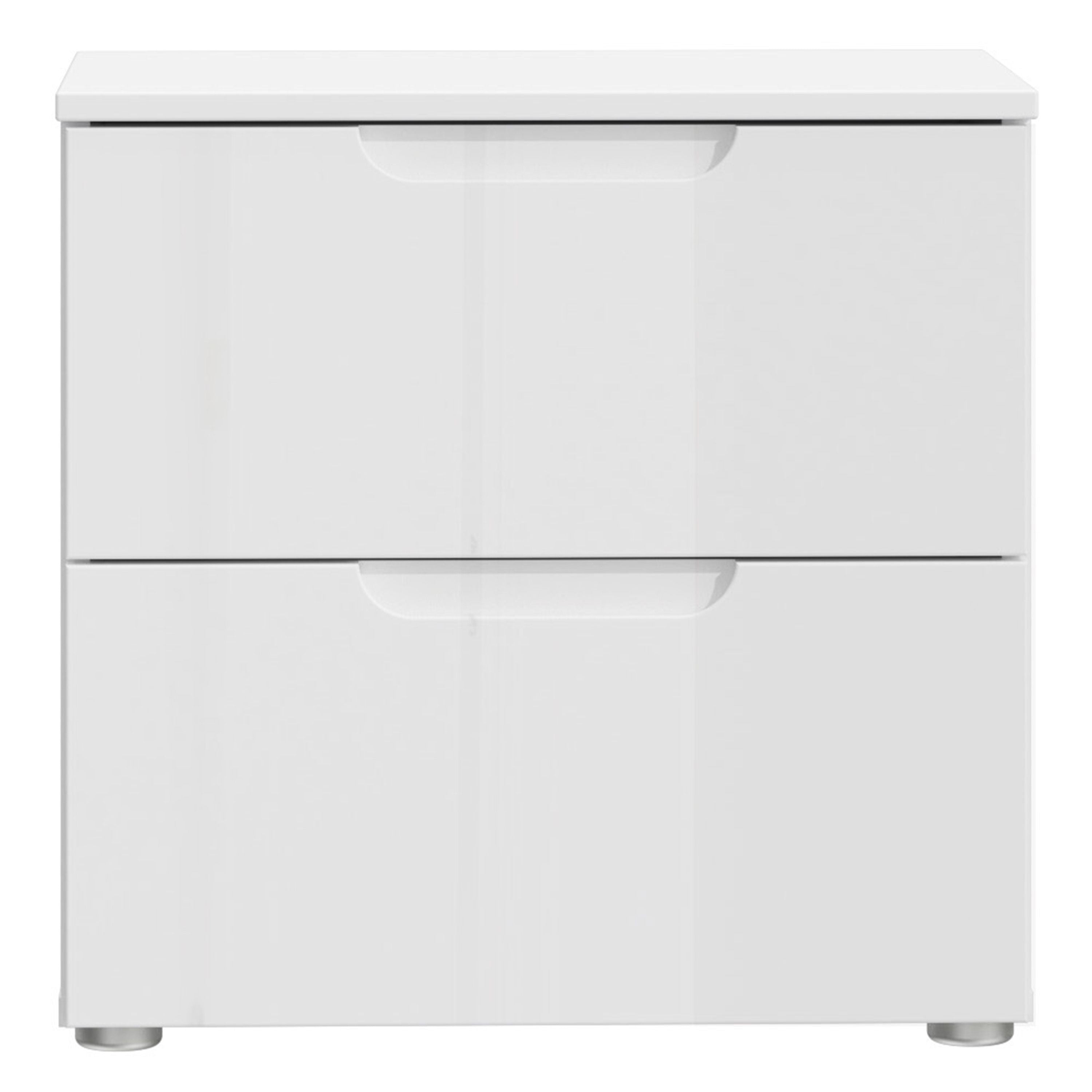 Sienna Bedside in White/White High Gloss