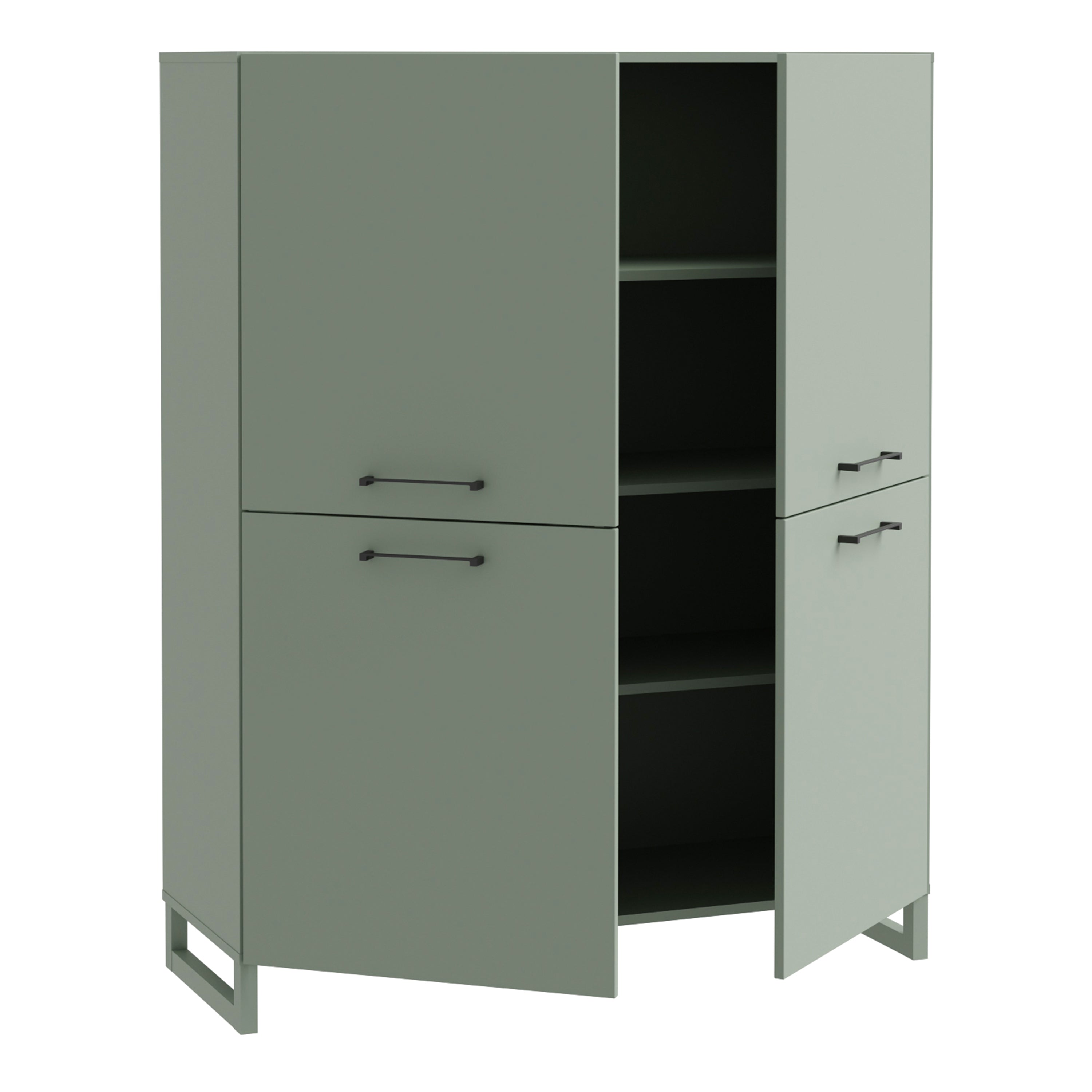 Sali 4 Door Highboard in Sage Green