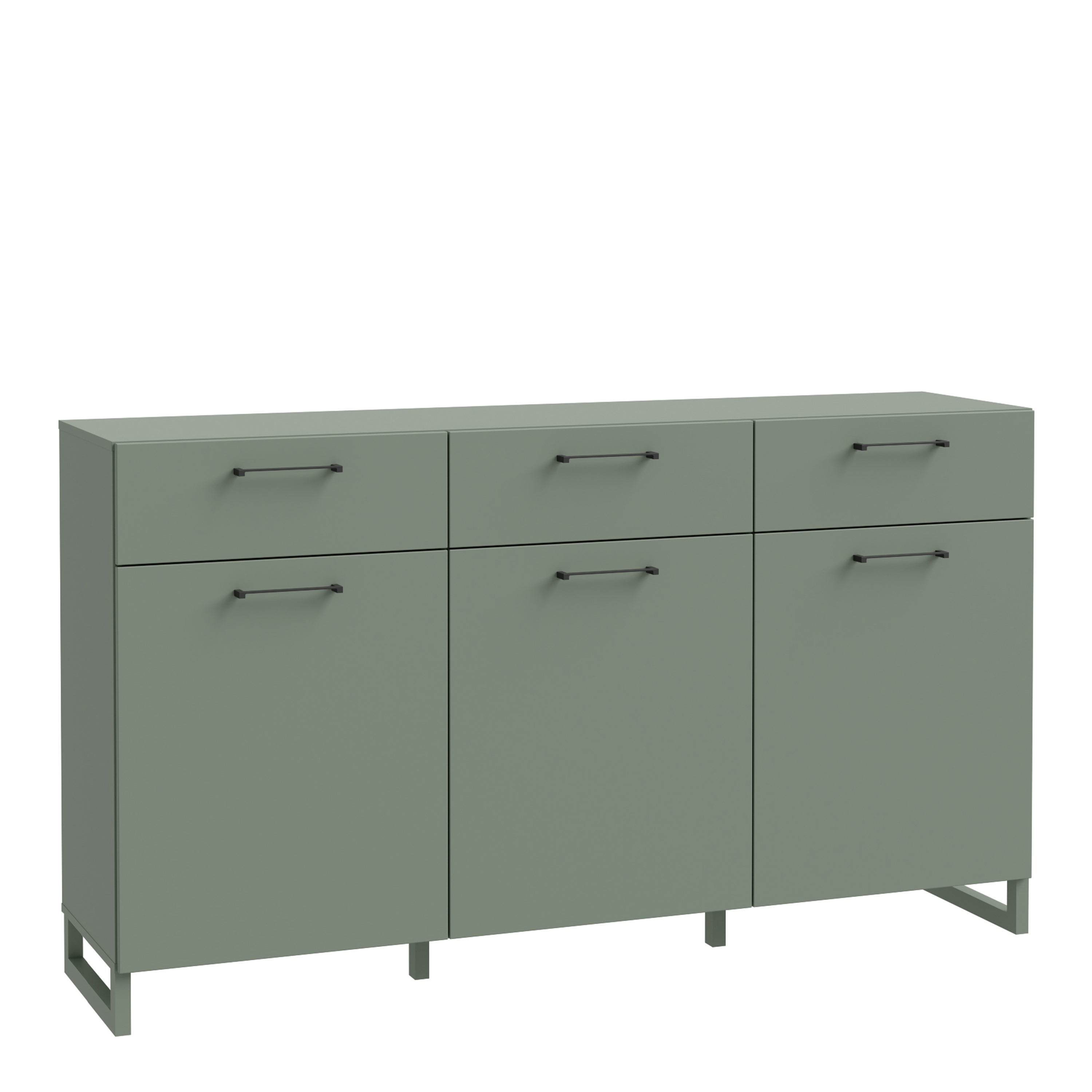Sali 3 Door 3 Drawer Chest in Sage Green