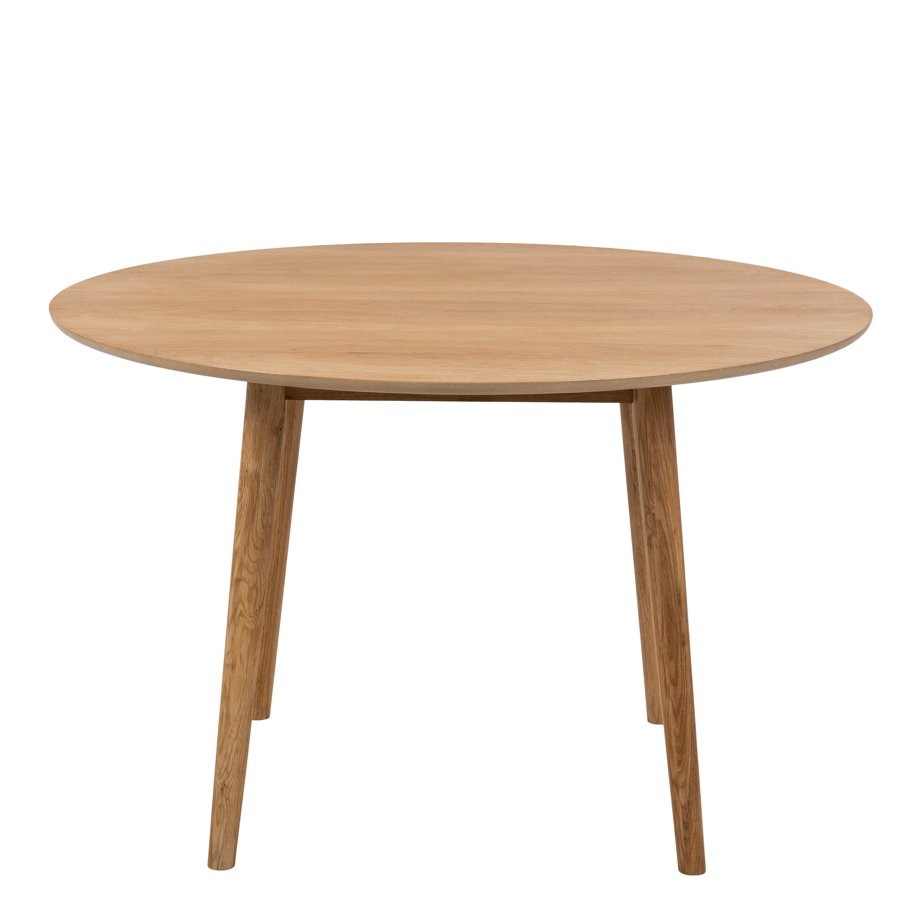 Nagano Round Dining Table in Oak Included 4 Femke Dining Chair in Olive Green