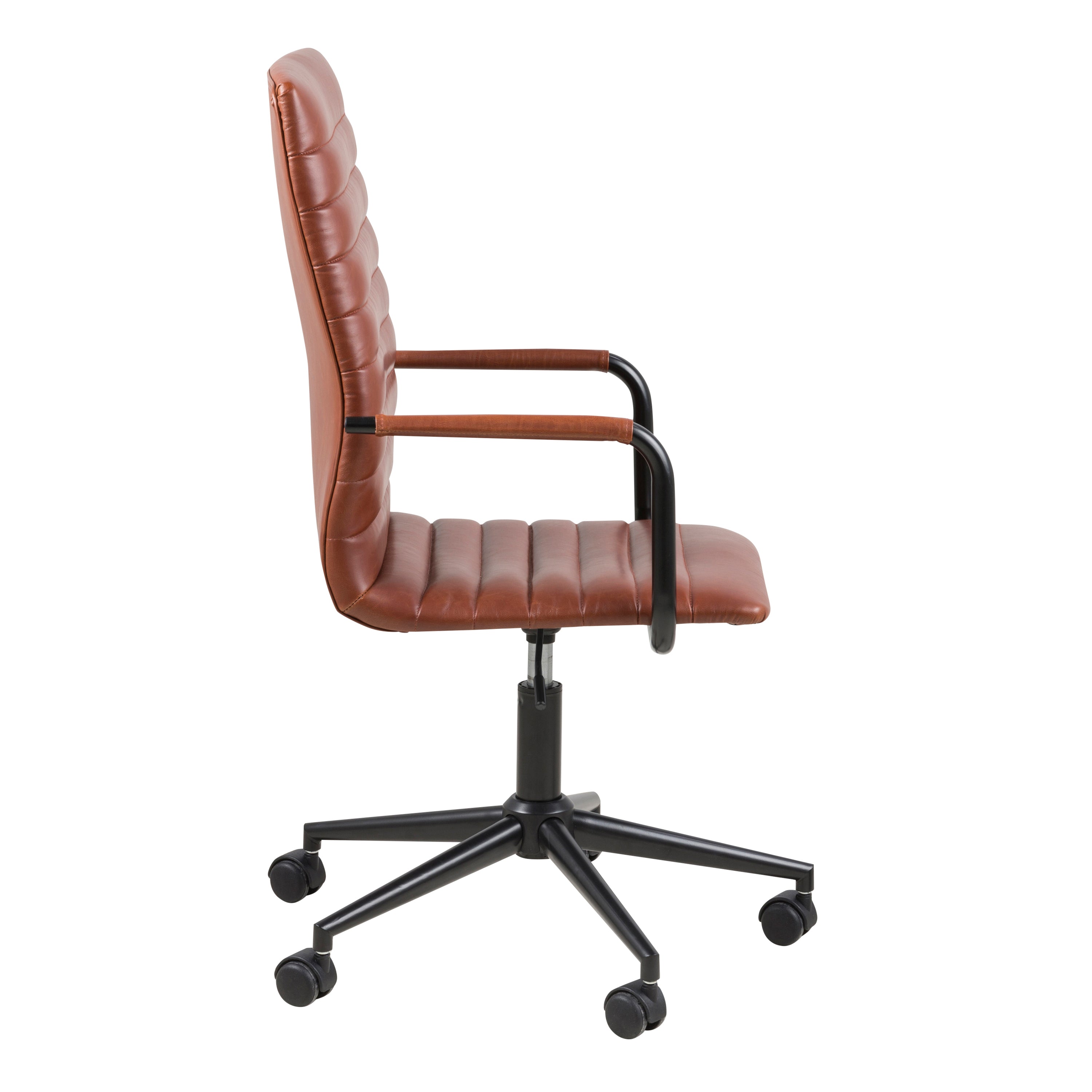 Winslow Swivel Desk Chair With Adjustable Height Function in Vintage Brandy