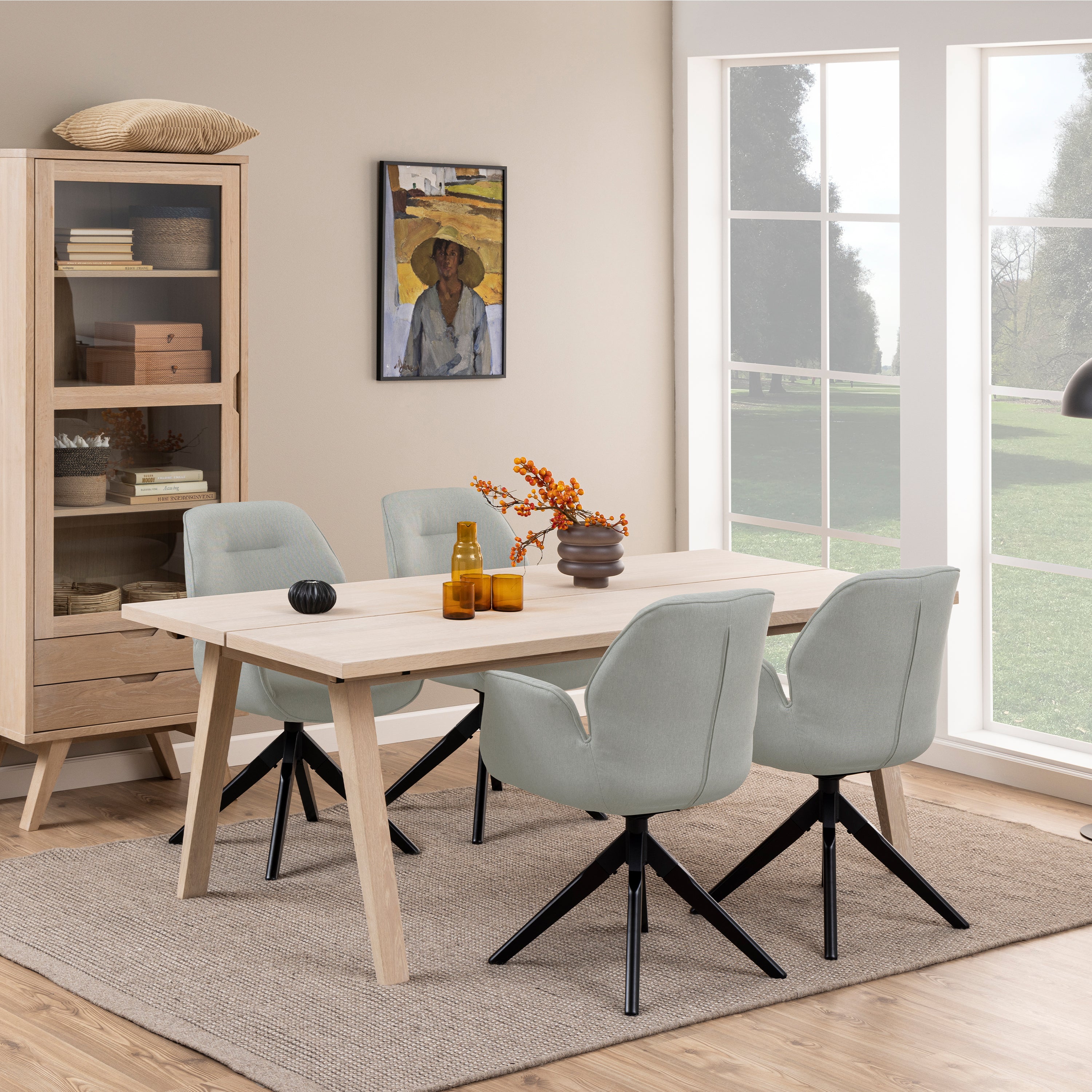 A-Line Extendable Dining Table in White Oak 200/286 x 74.6 x 95cm