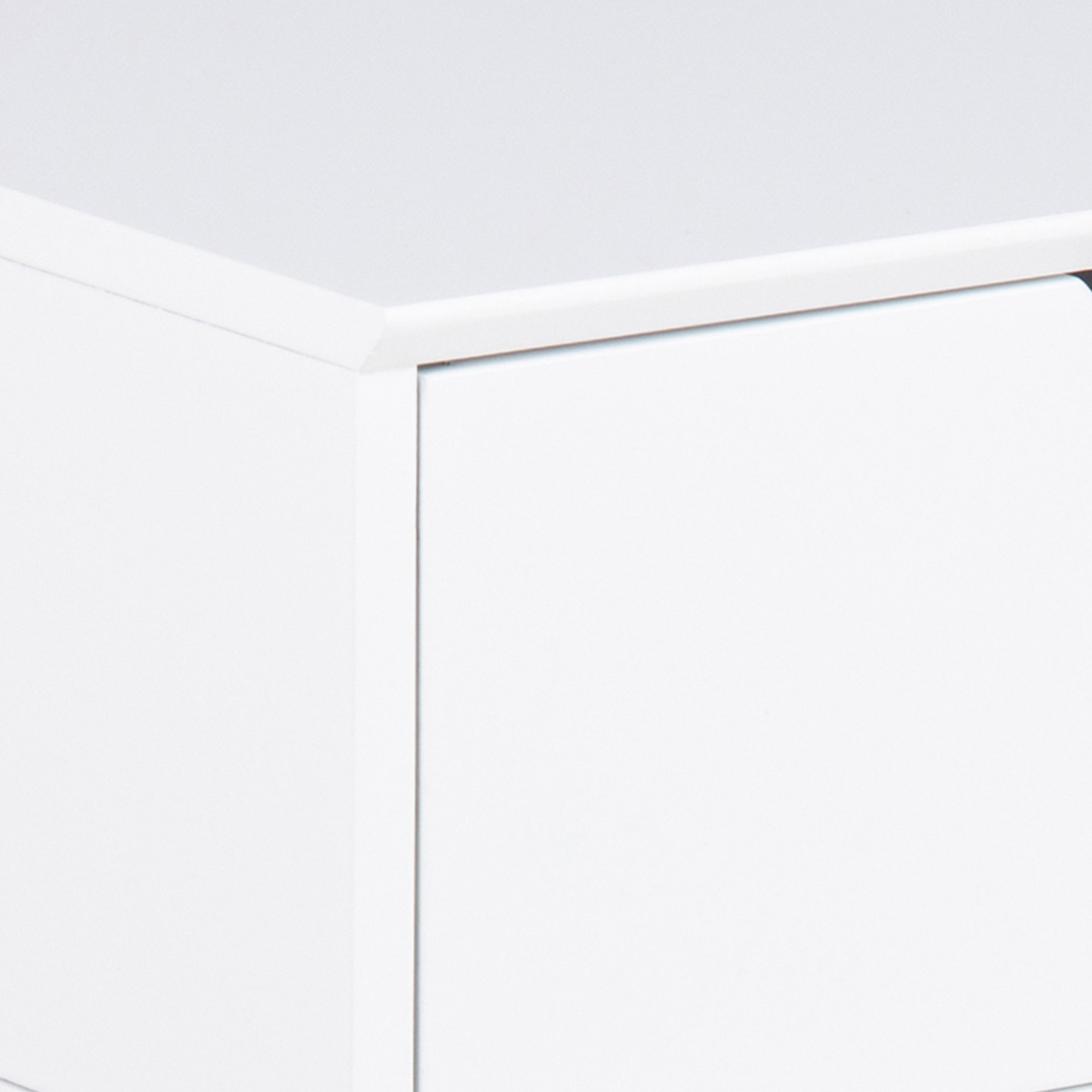 Mitra 1 Drawer Bedside Table in White