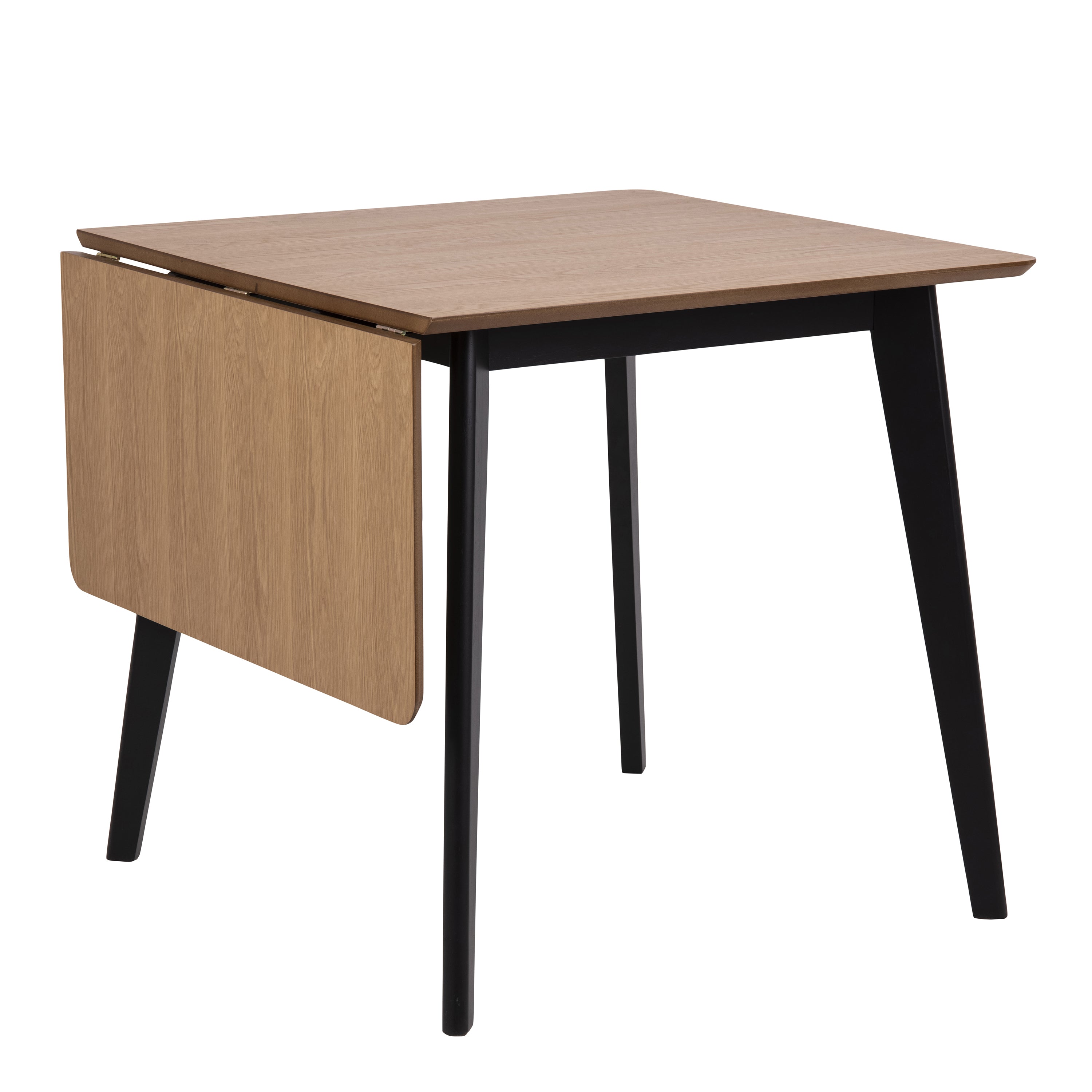 Roxby Extending Dining Table 80-120cm in Oak & Black Included 2 Roxby Dining Chairs in Black and Oak