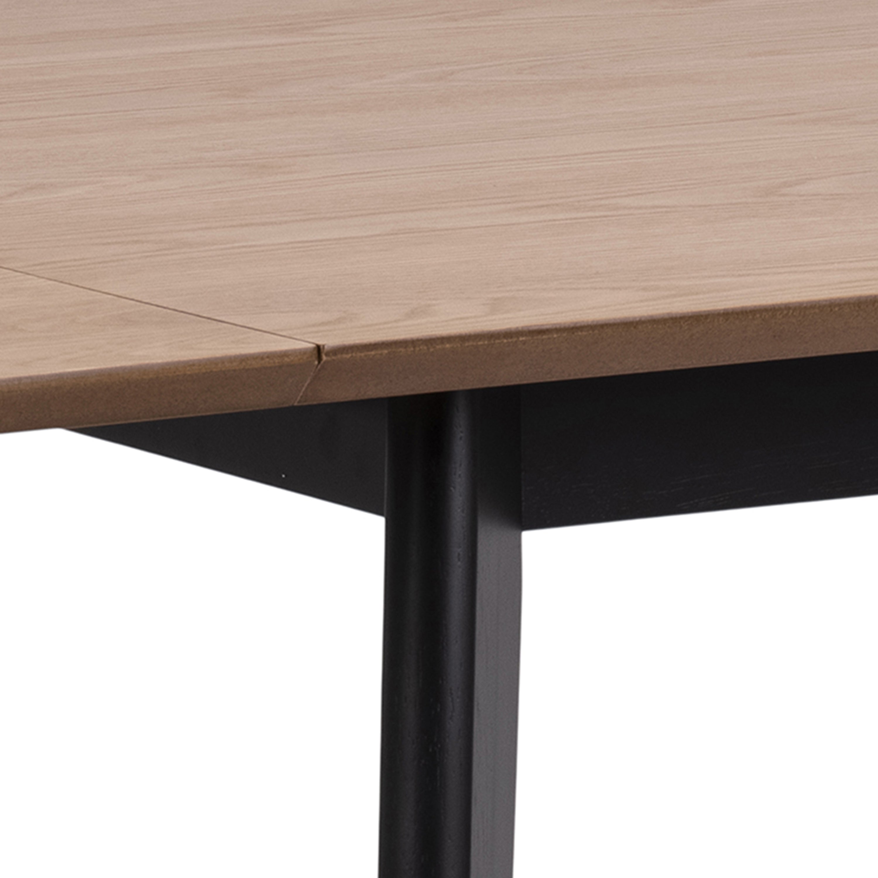 Roxby Extending Dining Table 80-120cm in Oak & Black Included 2 Roxby Dining Chairs in Black and Oak